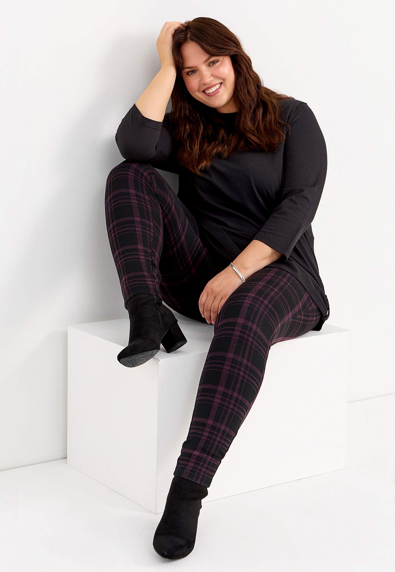 Geruite legging
