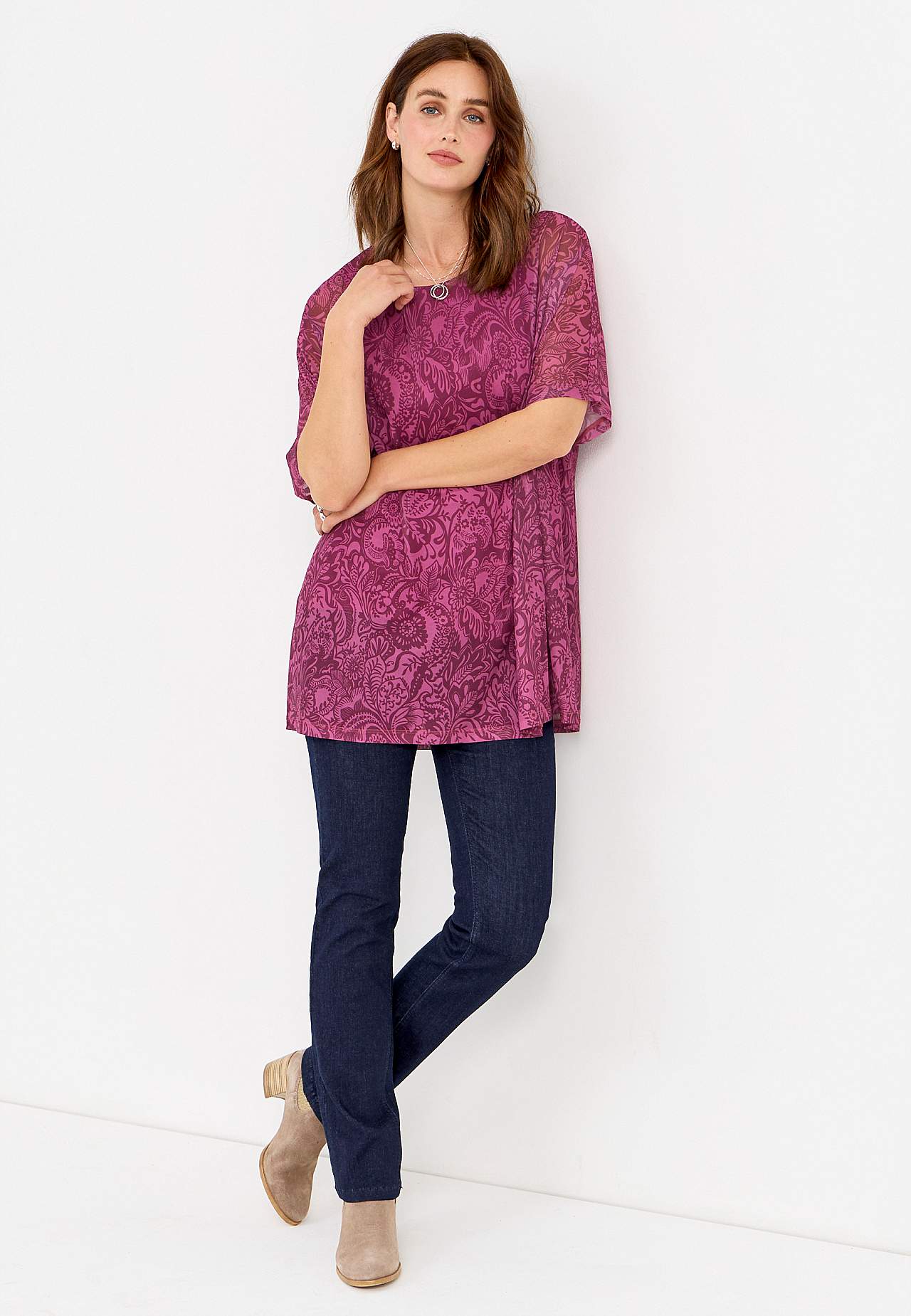 Tuniek top van mesh