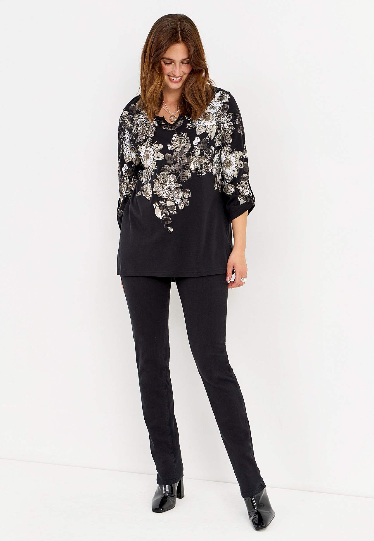 Jersey-topje met patroon