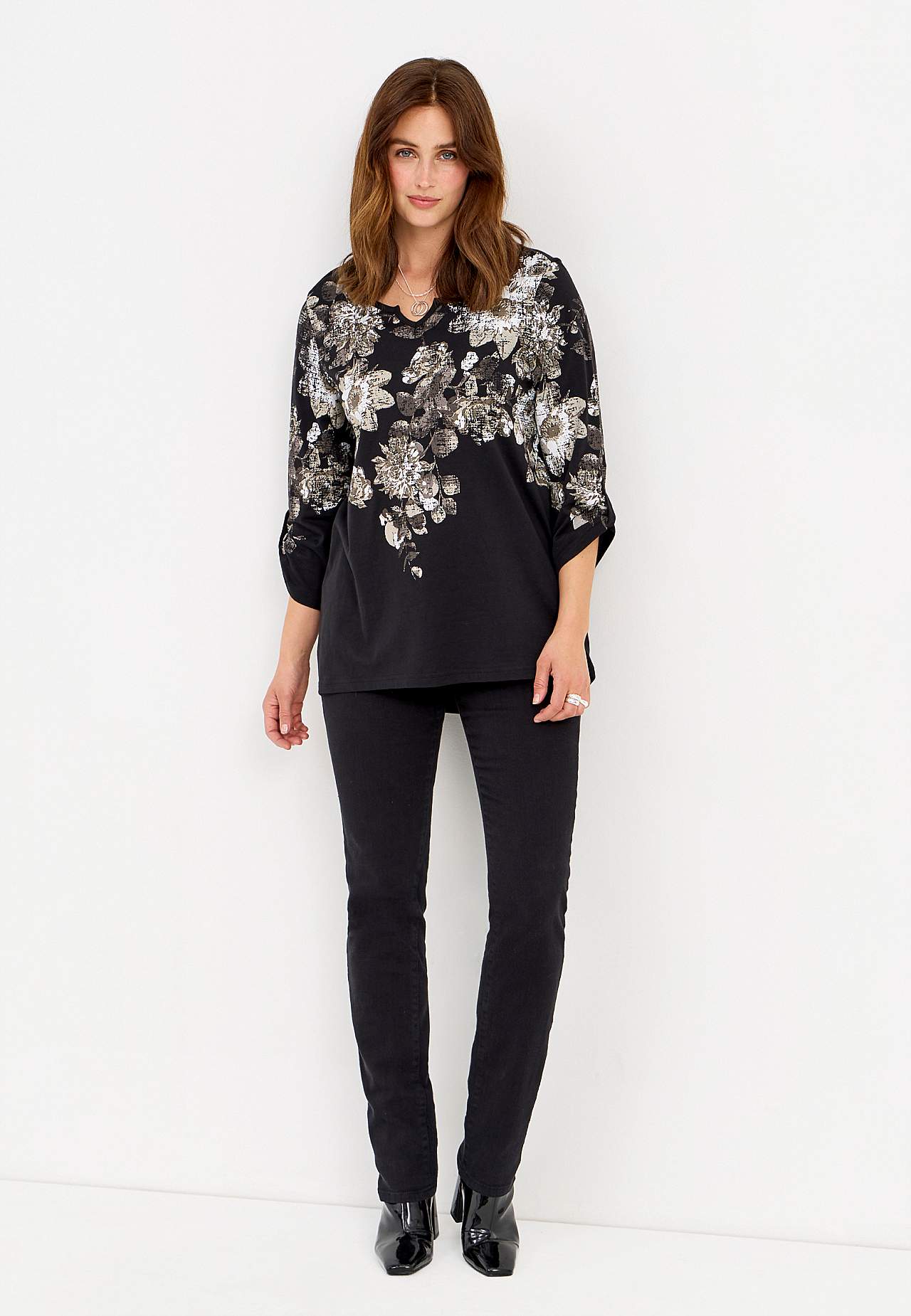 Jersey-topje met patroon