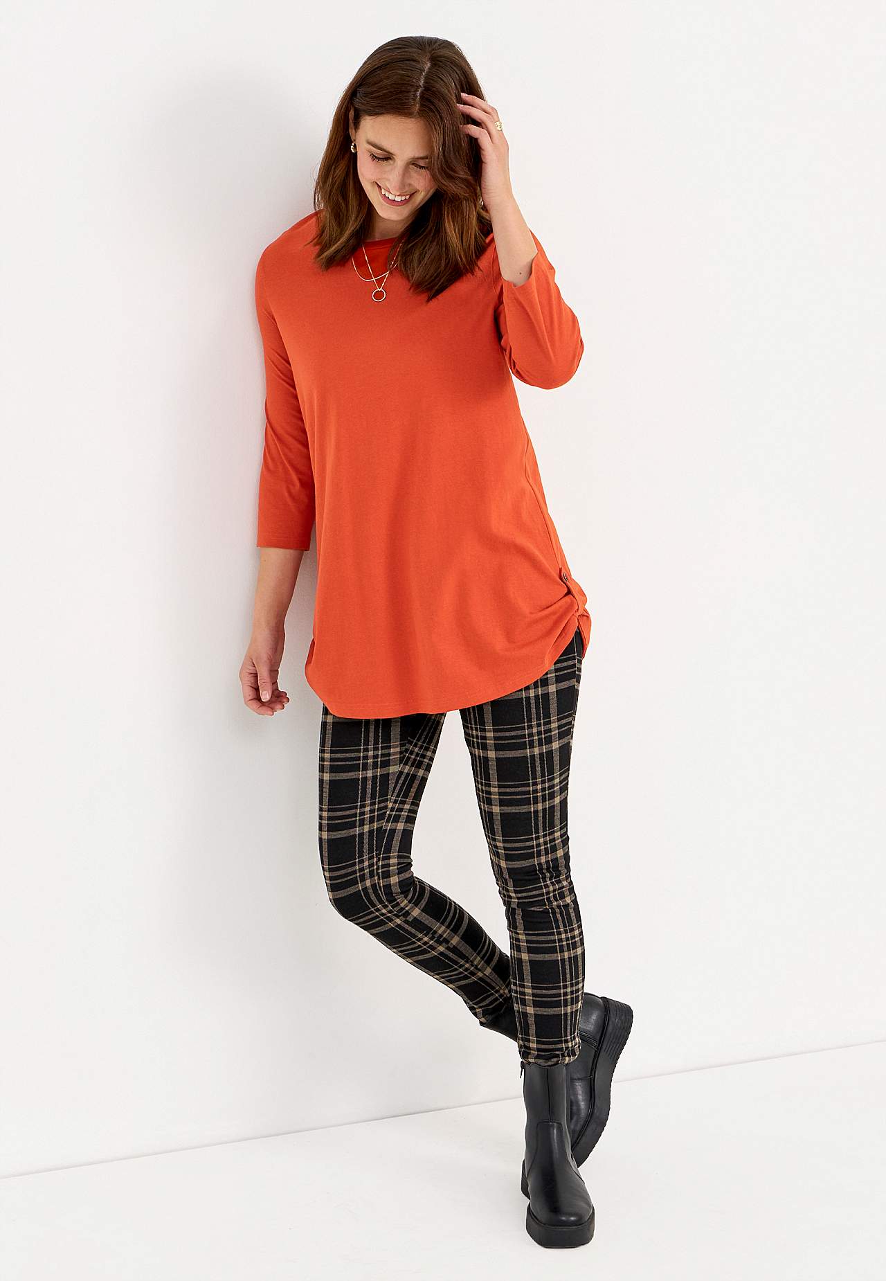 Jersey tuniek met 3/4 mouw Set van 2