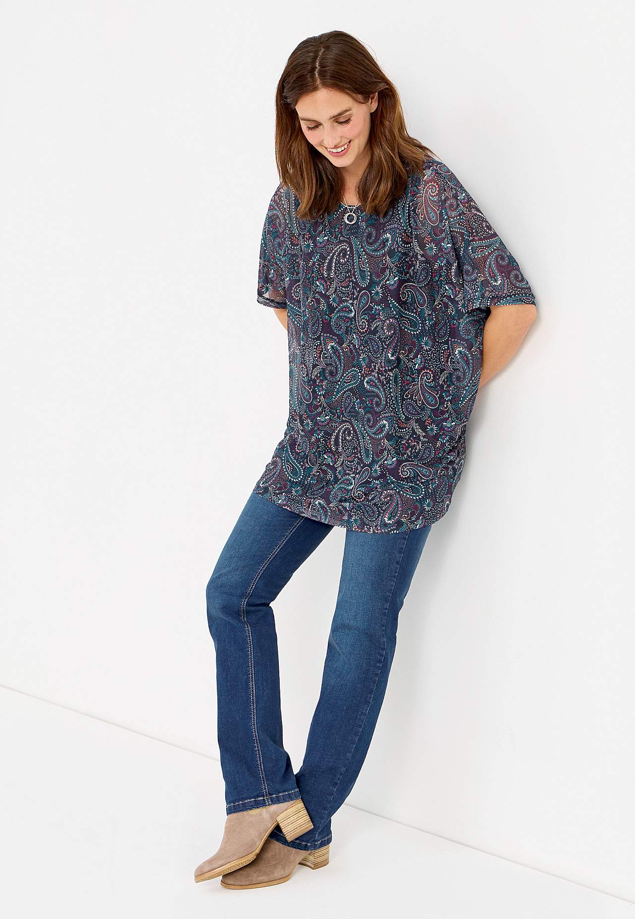 Tuniek top van mesh