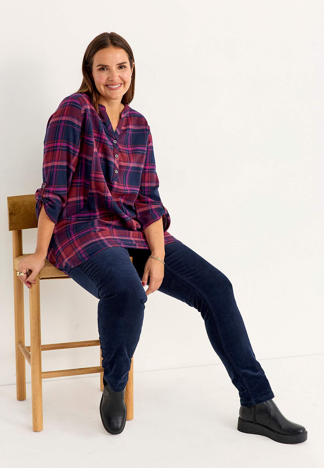 Geruite tuniek van flanel