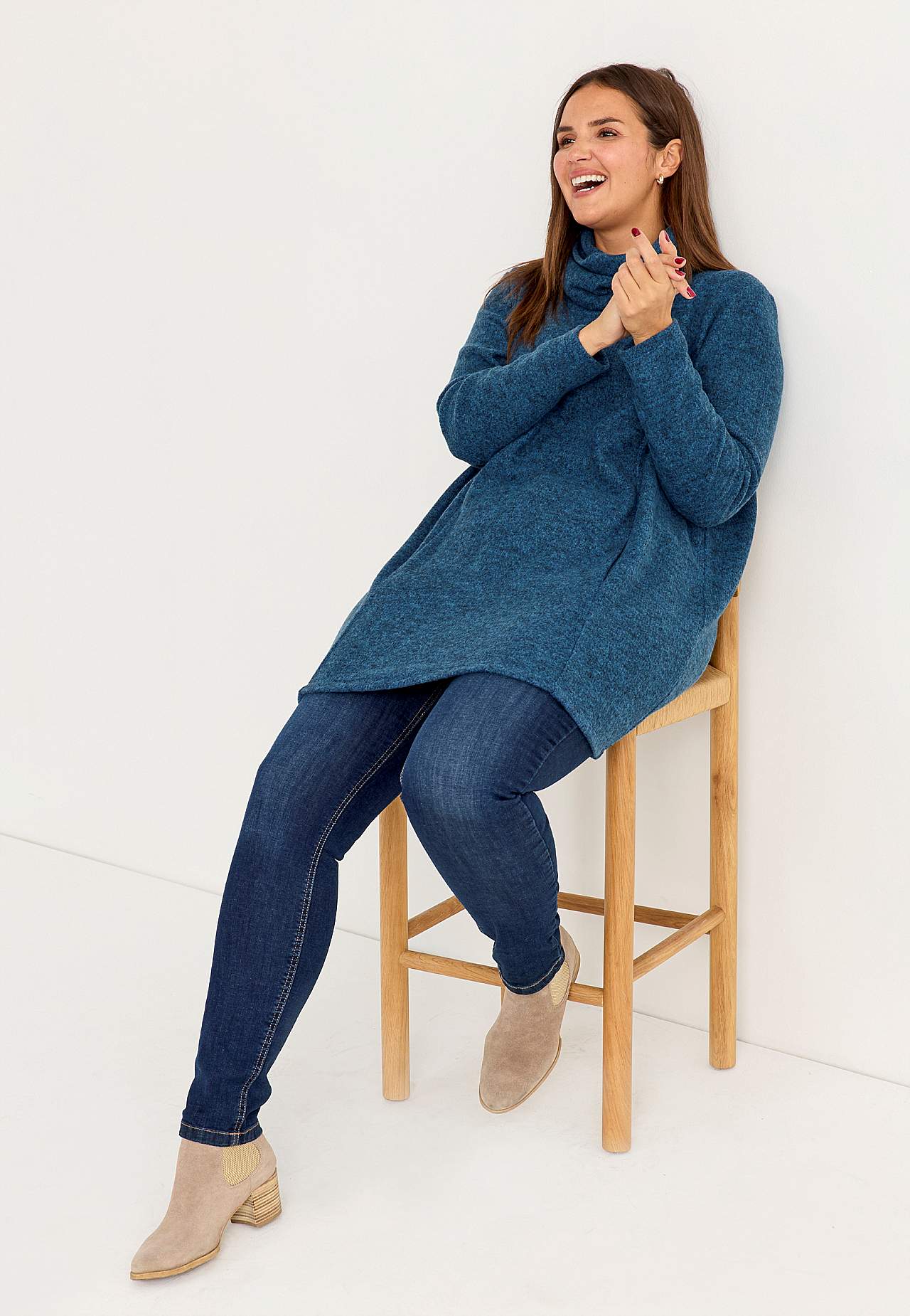 Super zachte tuniek met zakken