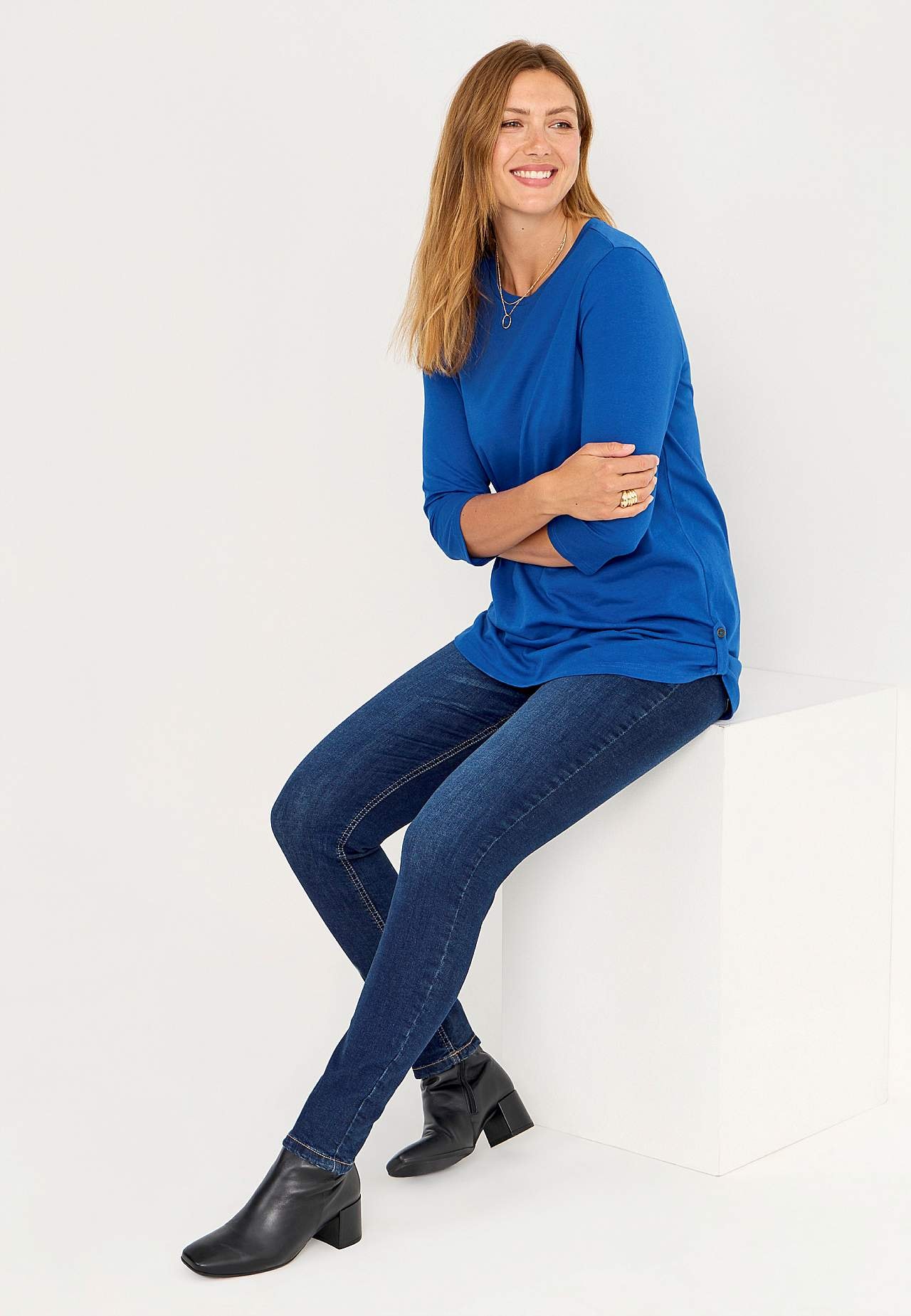 Jersey tuniek met 3/4 mouw Set van 2