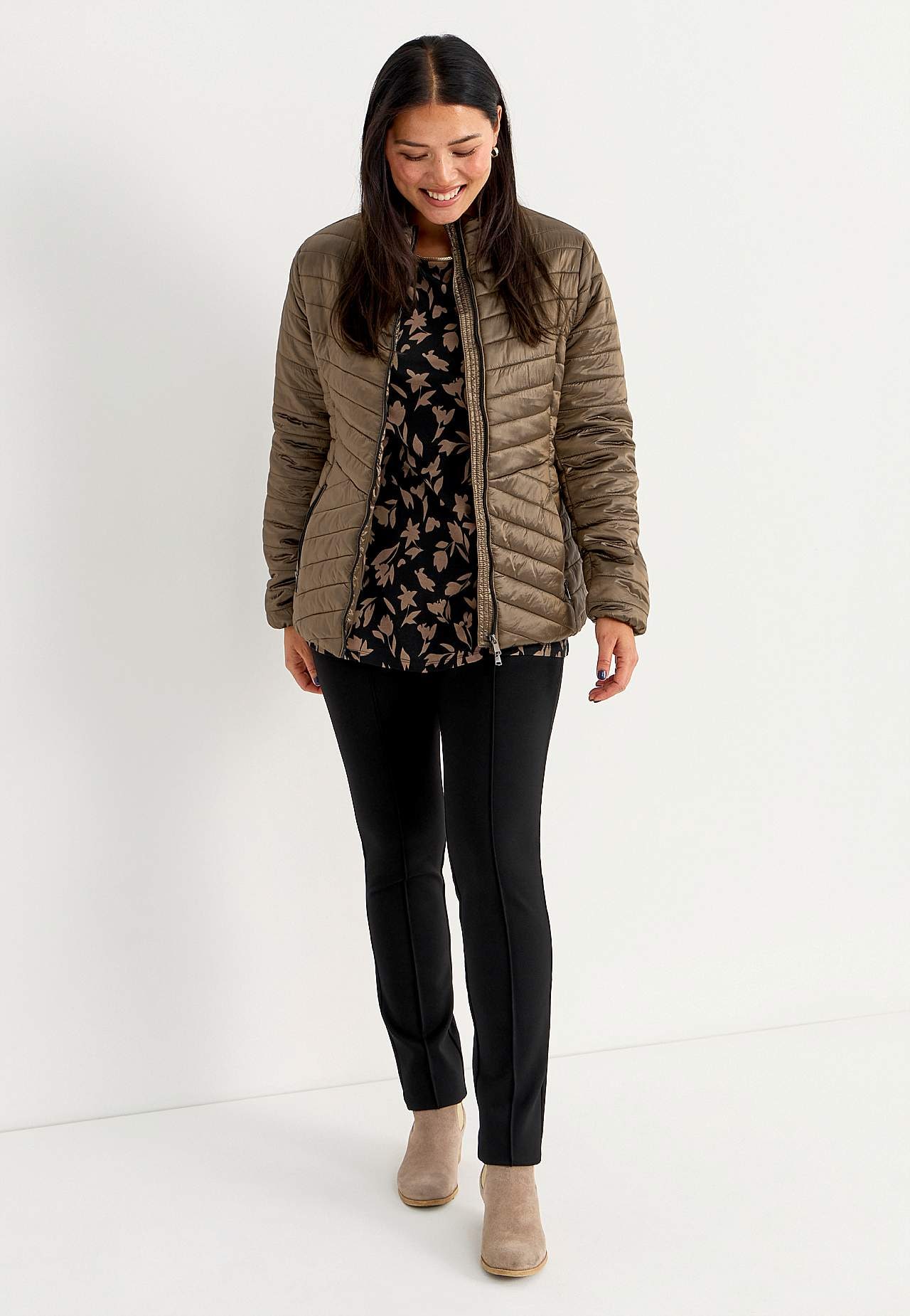 Met patroon jersey tuniek