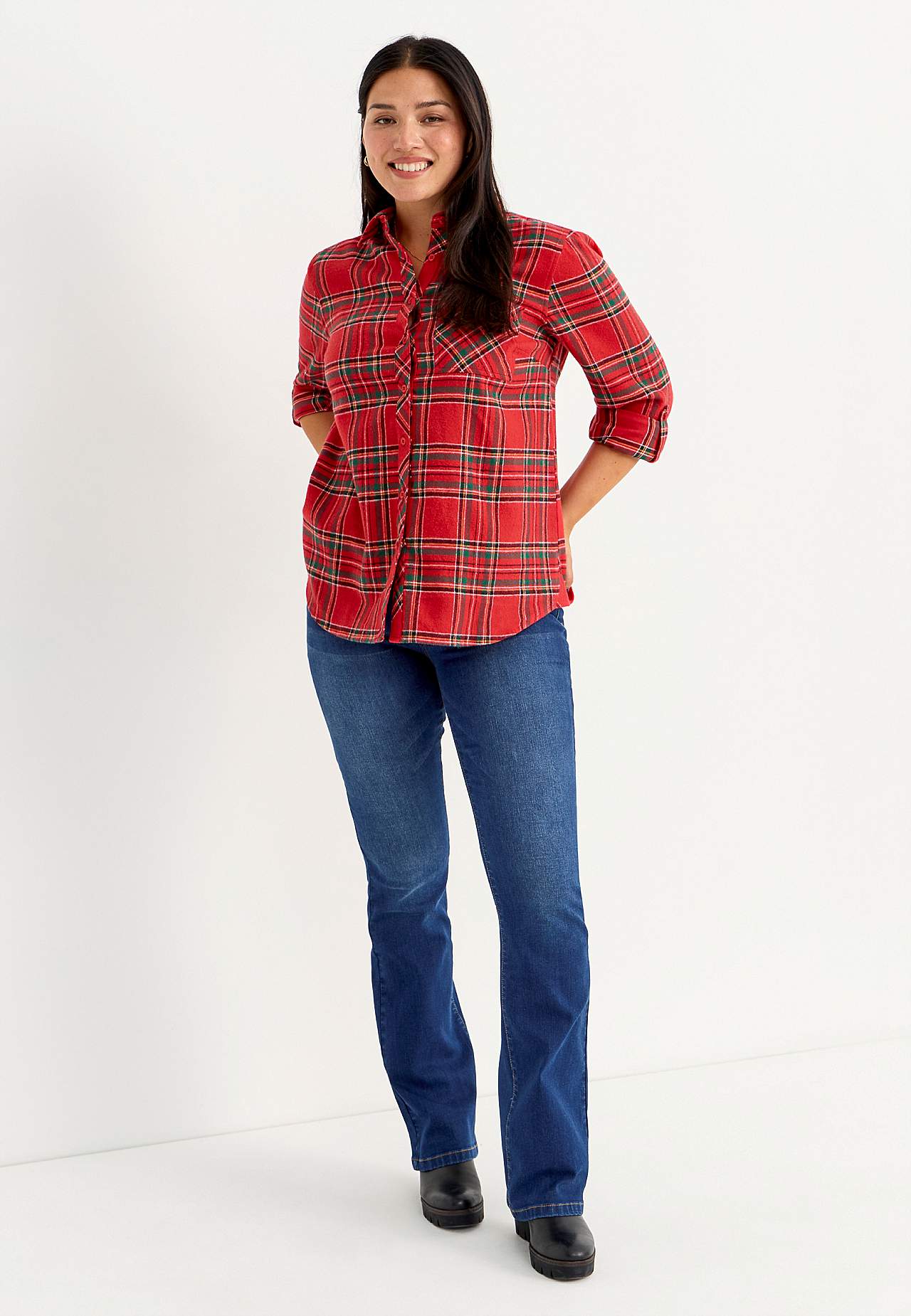 Geruit flanellen overhemd