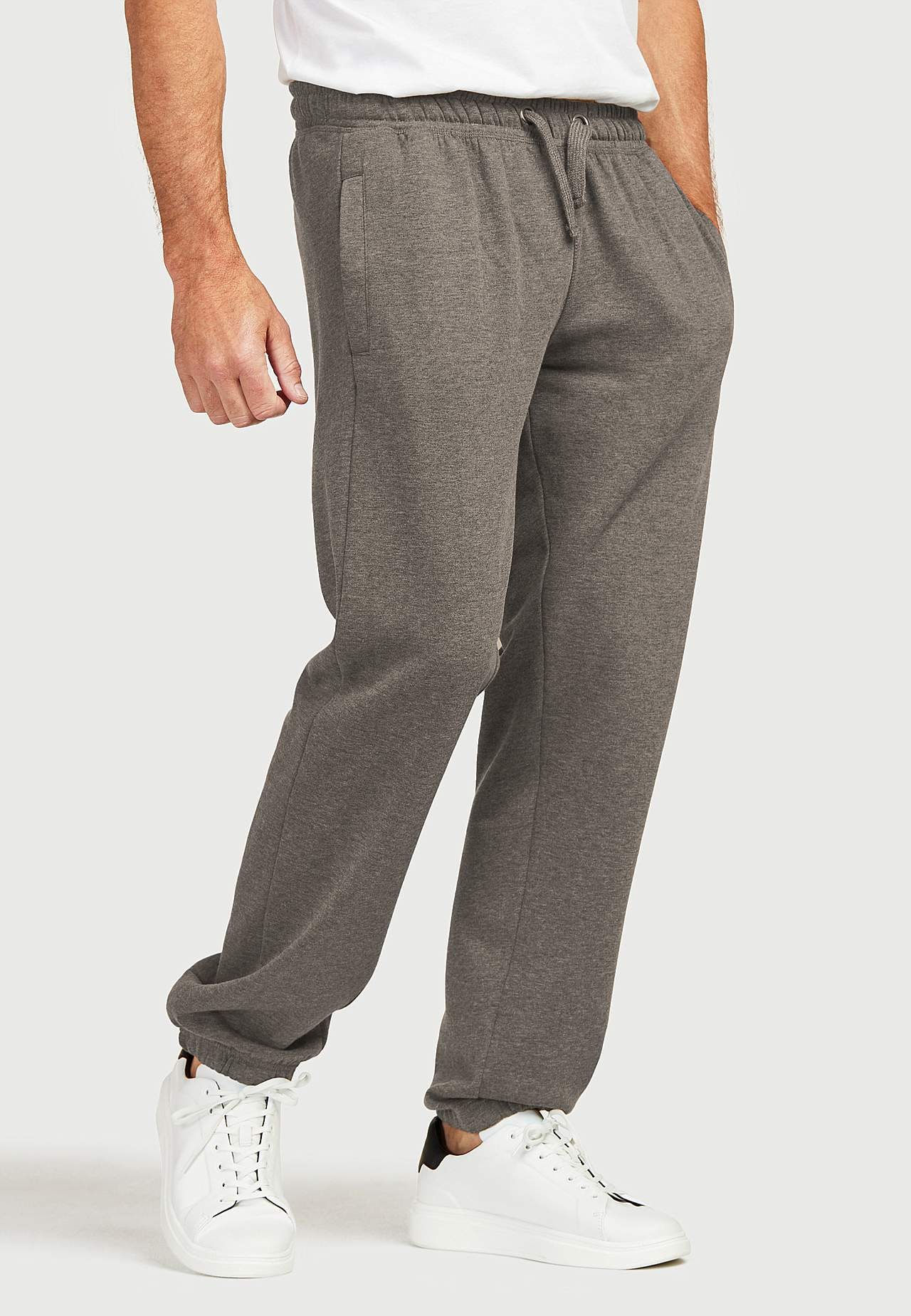 Sweatshirtbroek met elastiek aan de uiteinden van de benen