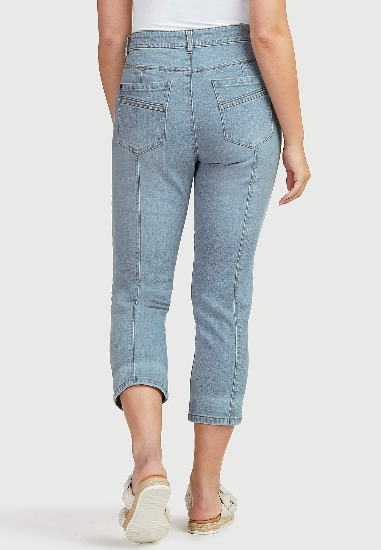 Cropped jeans met vijf zakken ontwerp
