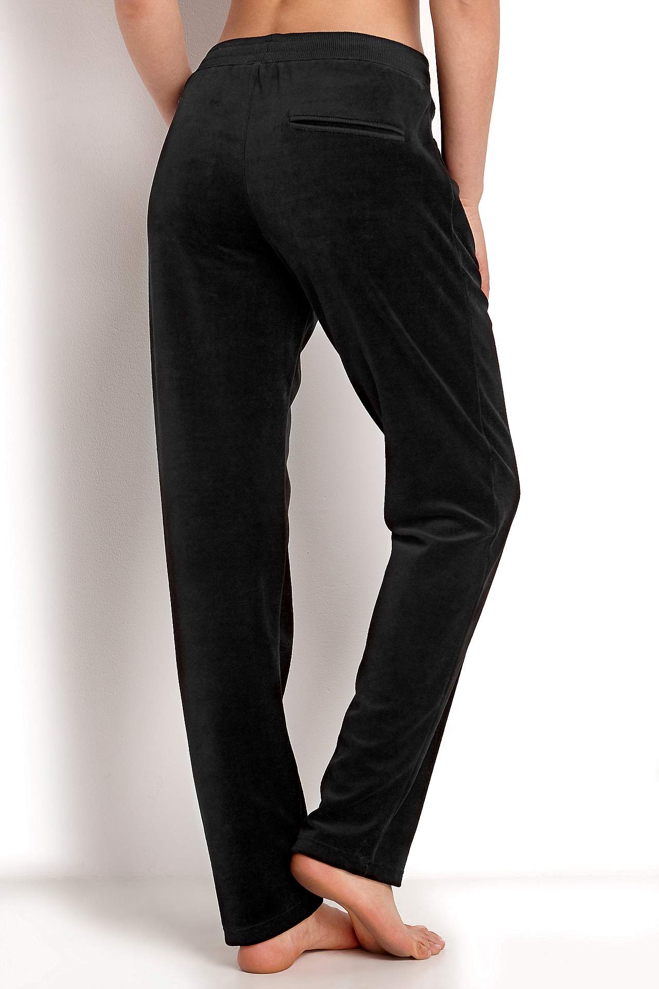 Broek van velours met rechte pijpen