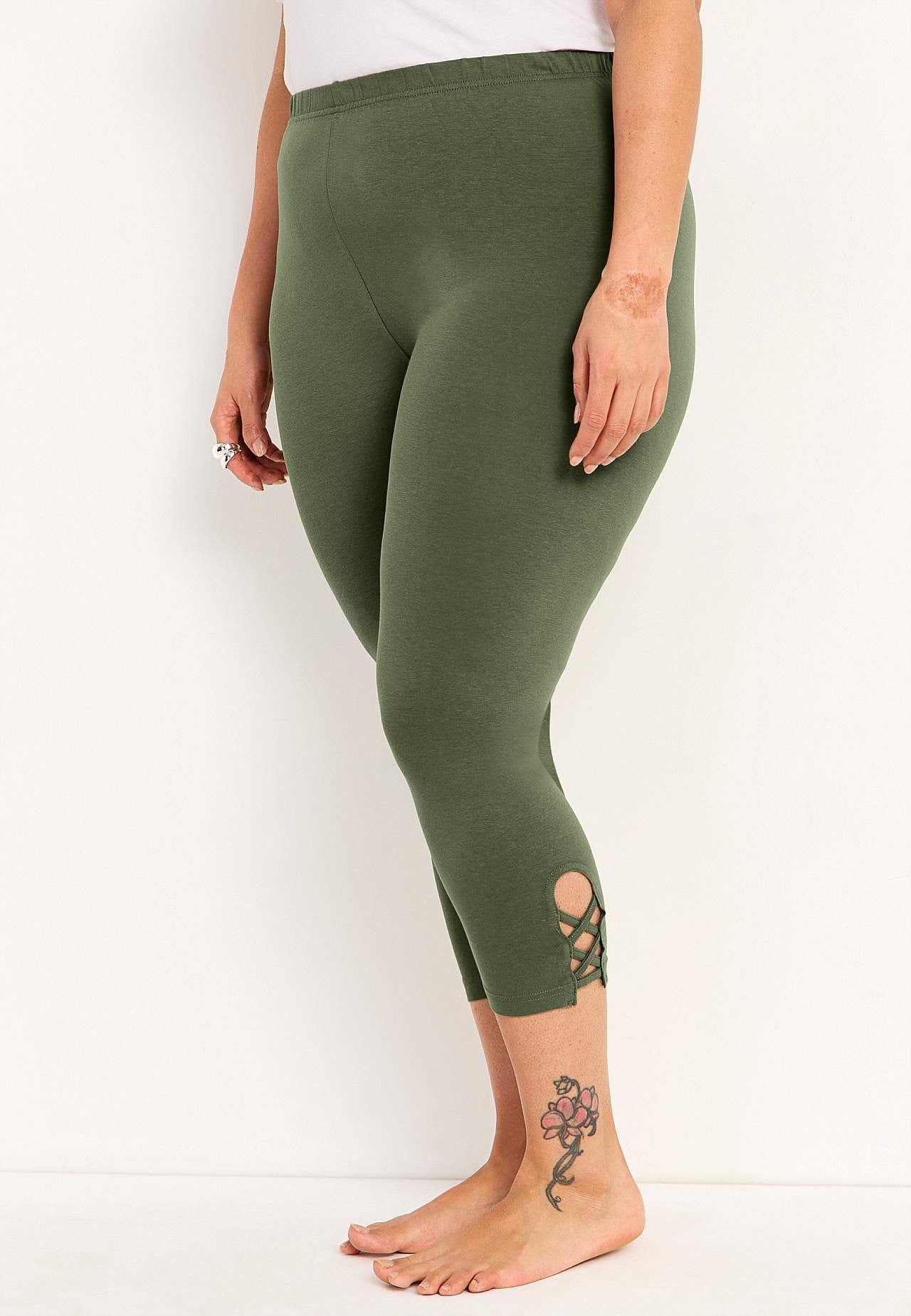 Capri legging met mooie details Set van 2