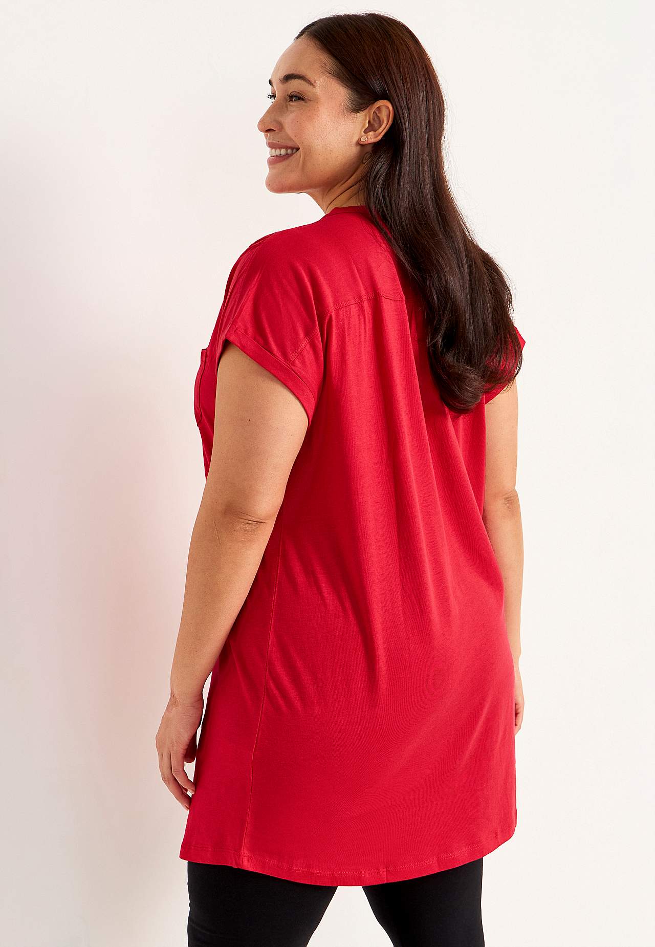 Jersey tuniek met metalen knoppen
