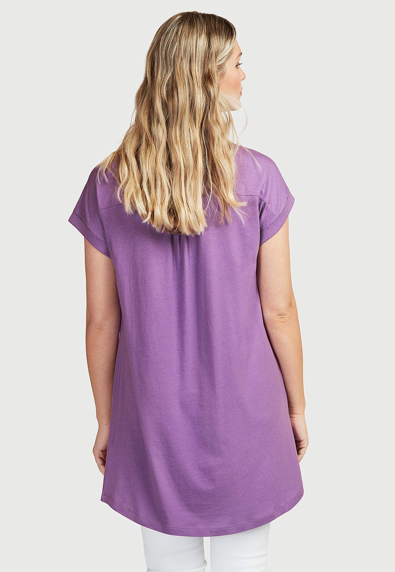 Jersey tuniek met metalen knoppen