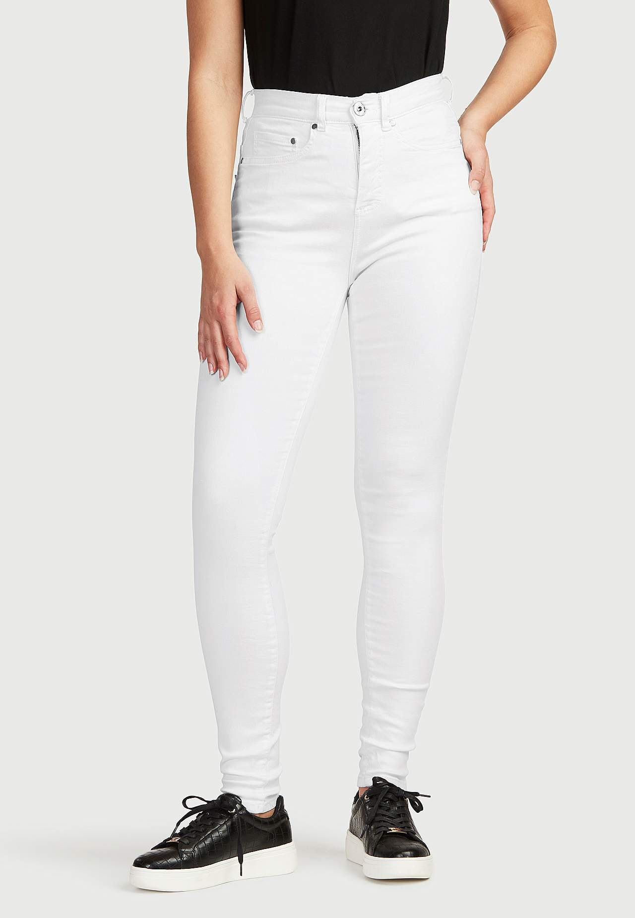 Superstretch jeans van keperstof