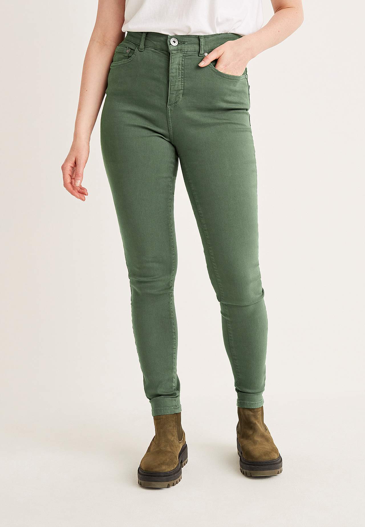 Superstretch jeans van keperstof