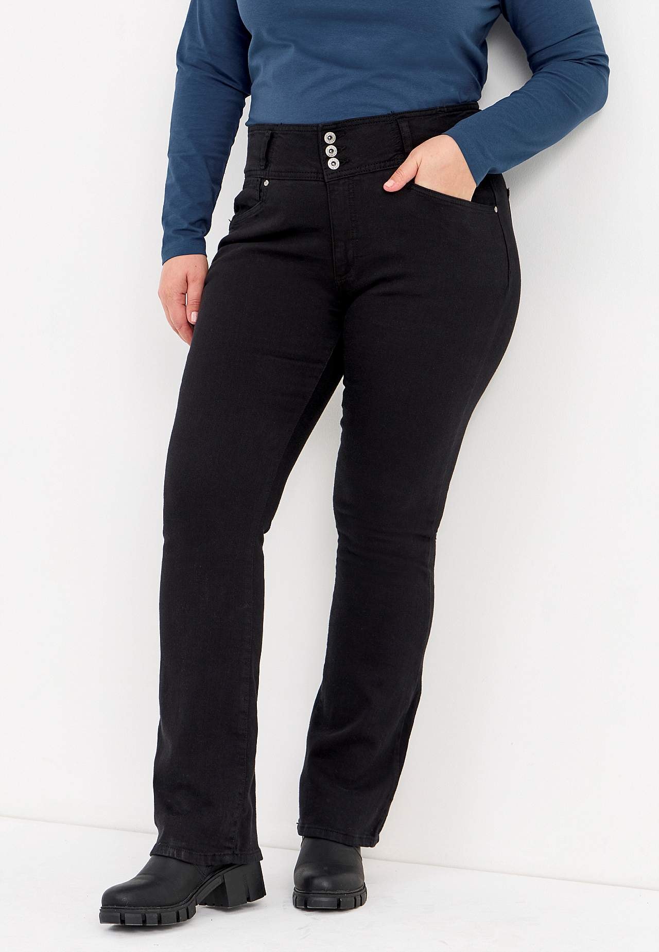 Bootcut jeans met hoge taille