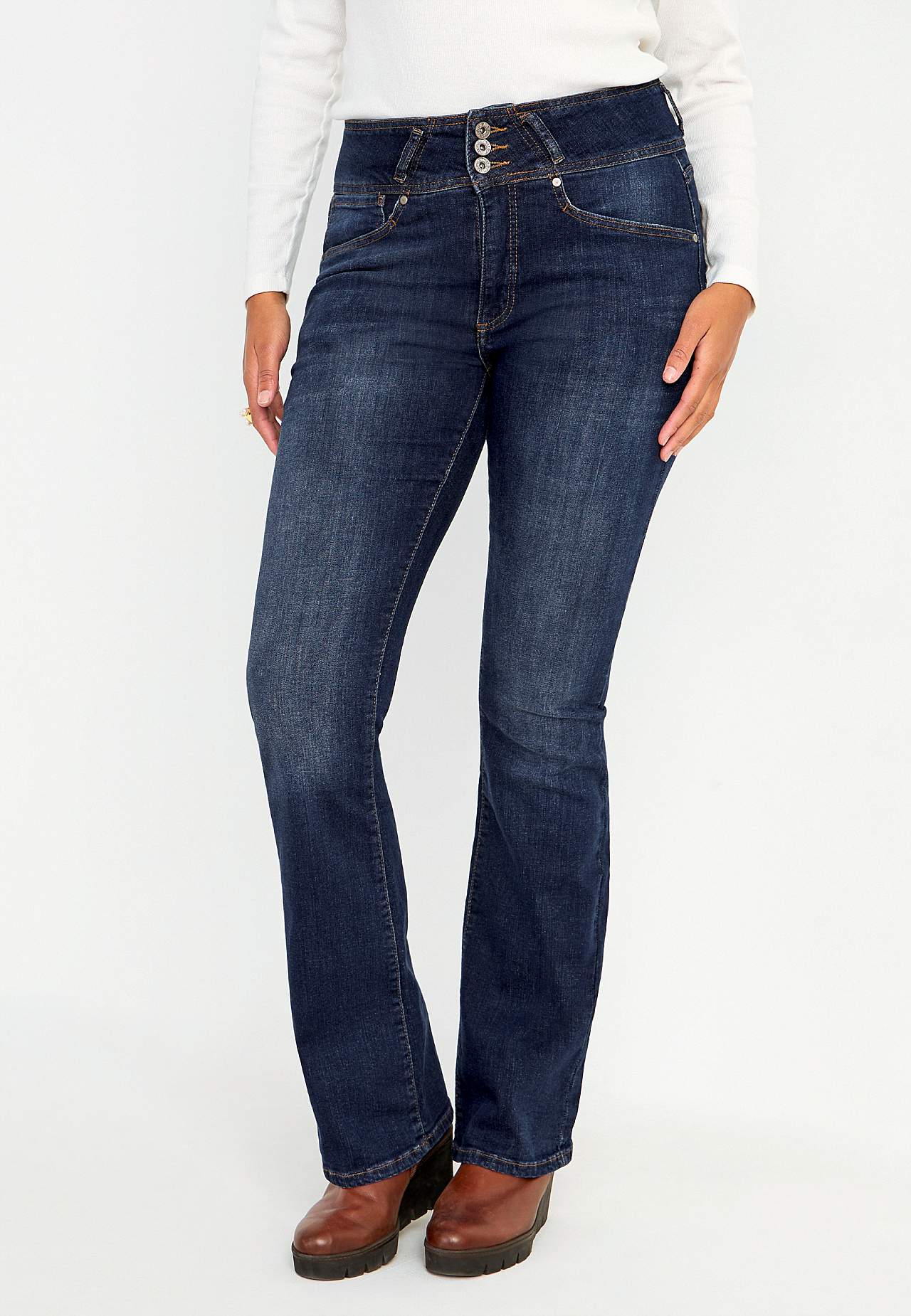 Bootcut jeans met hoge taille