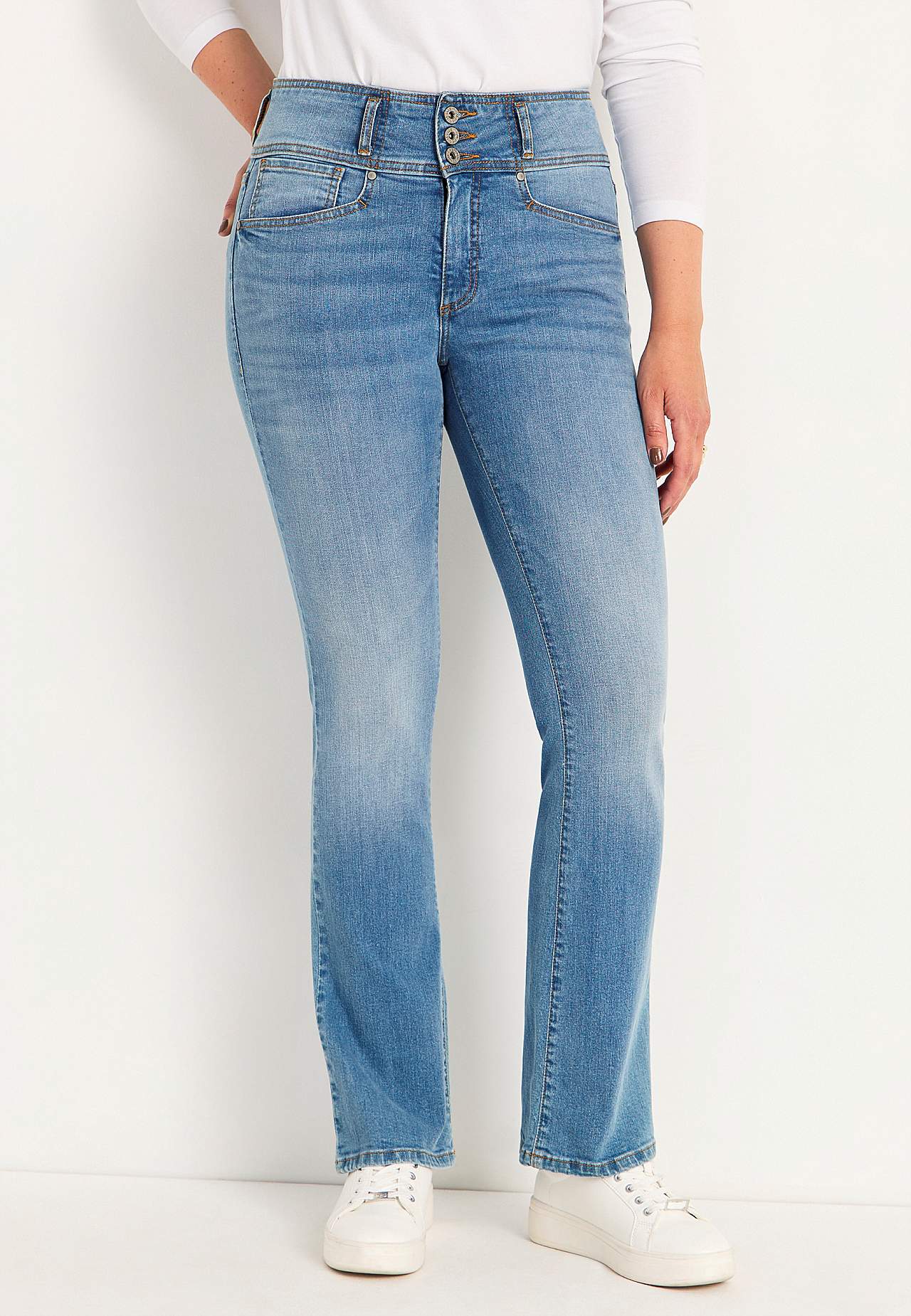 Bootcut jeans met hoge taille