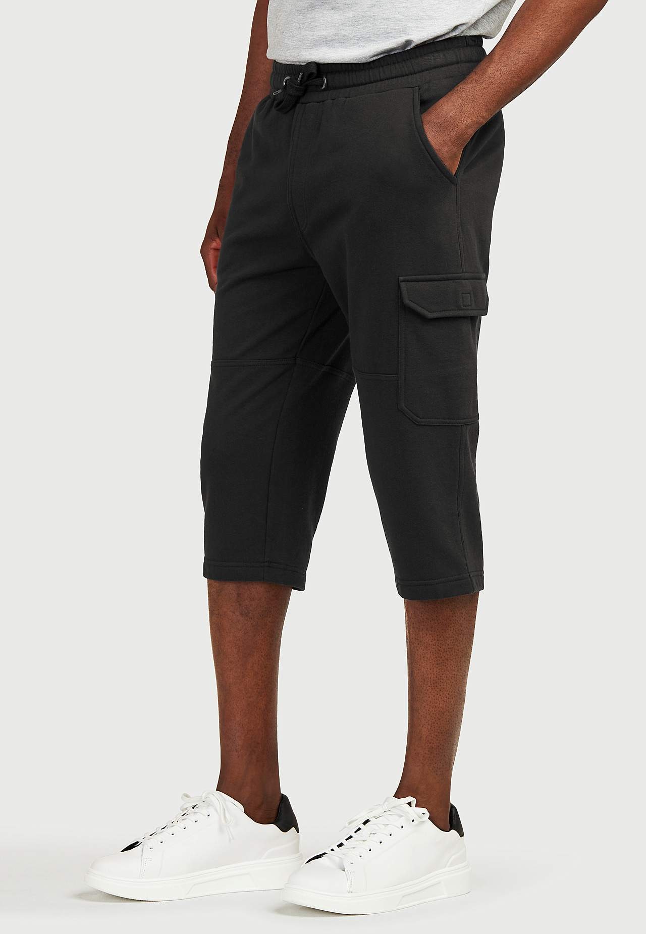 Lange sweatshirt-shorts met cargobroekzakken Smarty