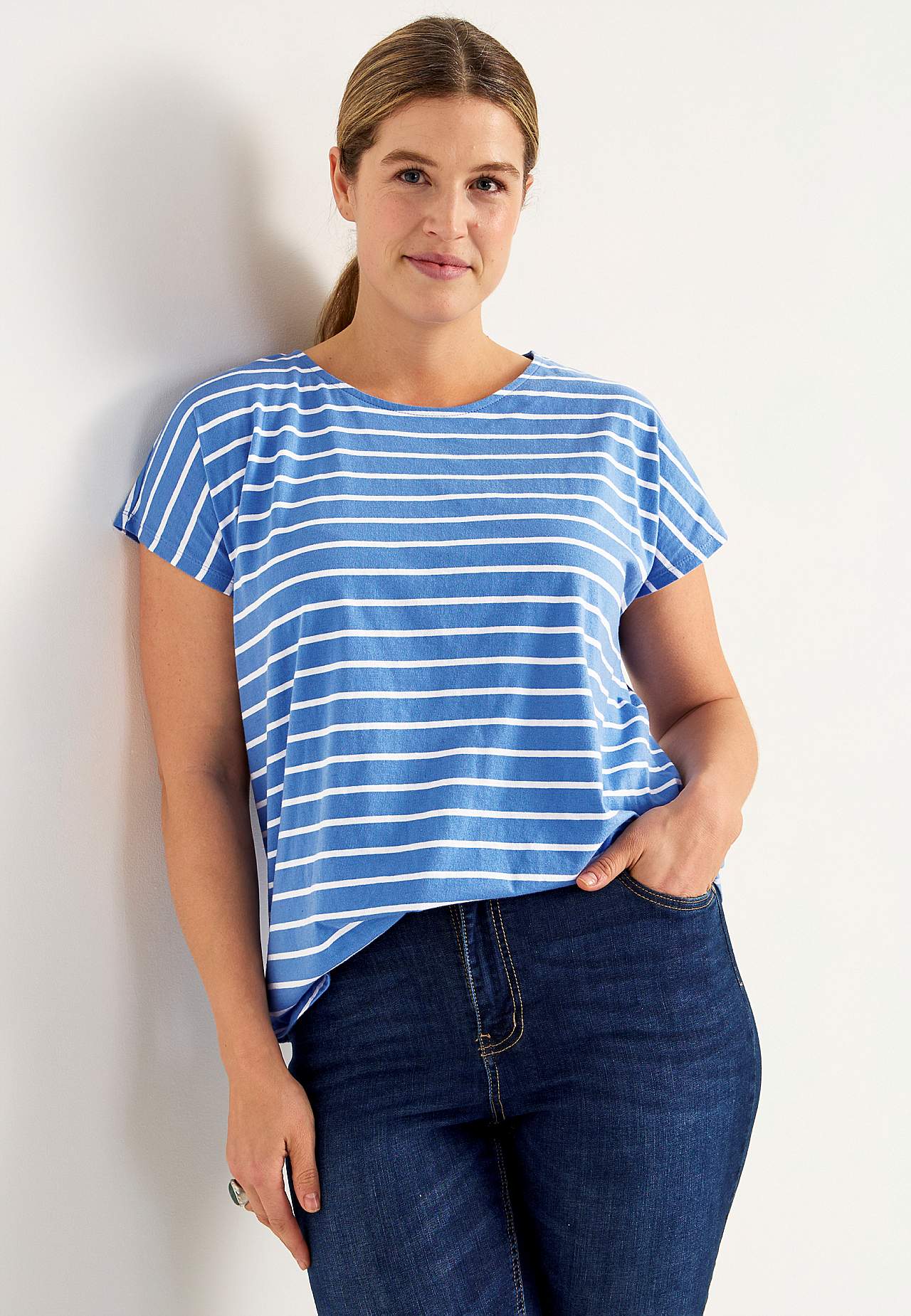 Jersey-topjes met kapmouwen Alma Set van 2