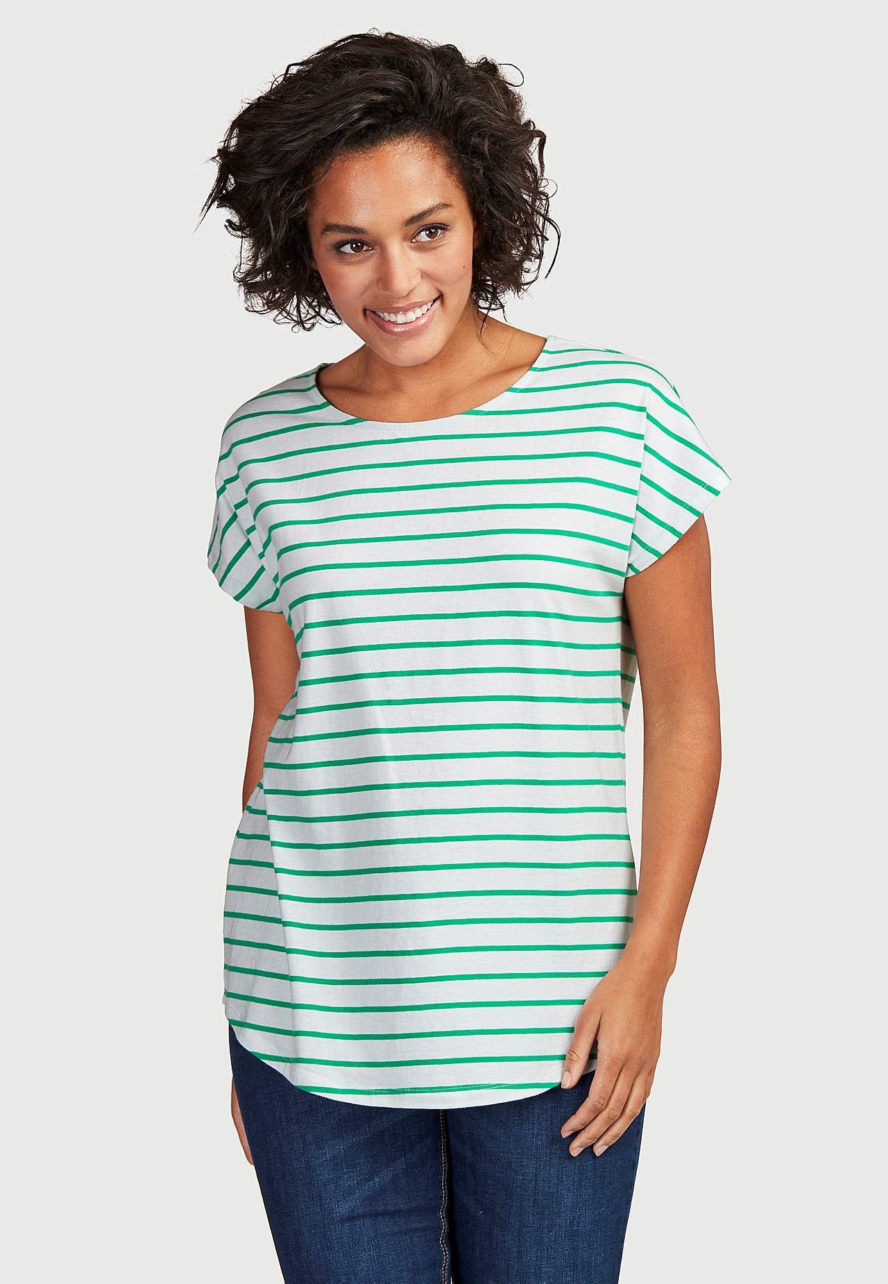 Jersey-topjes met kapmouwen Set van 2