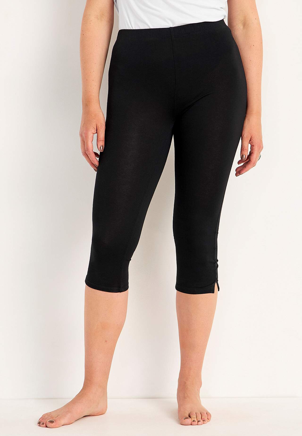 Capri legging met splits aan de zijkant