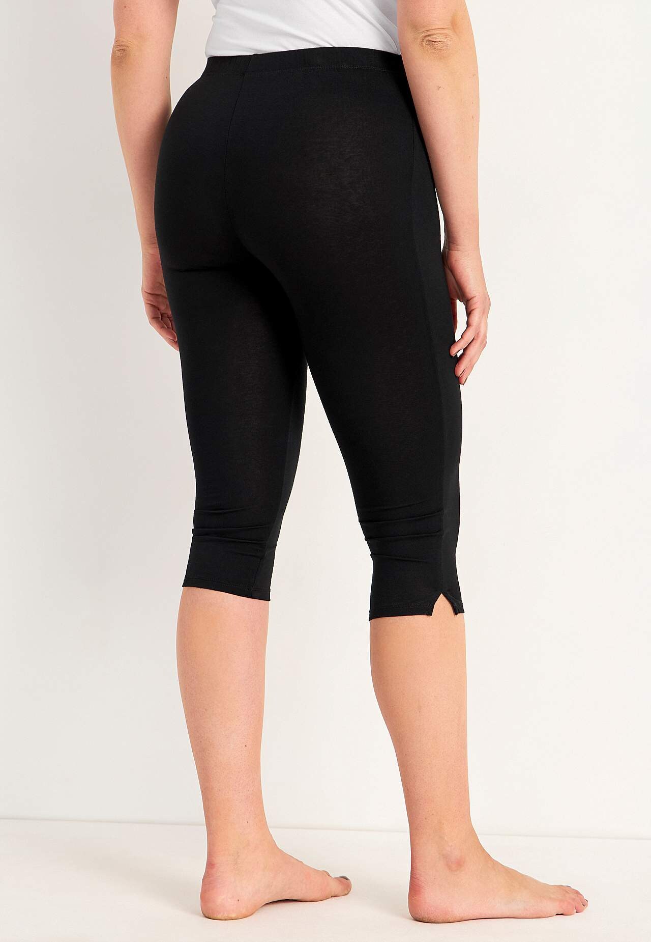 Capri legging met splits aan de zijkant