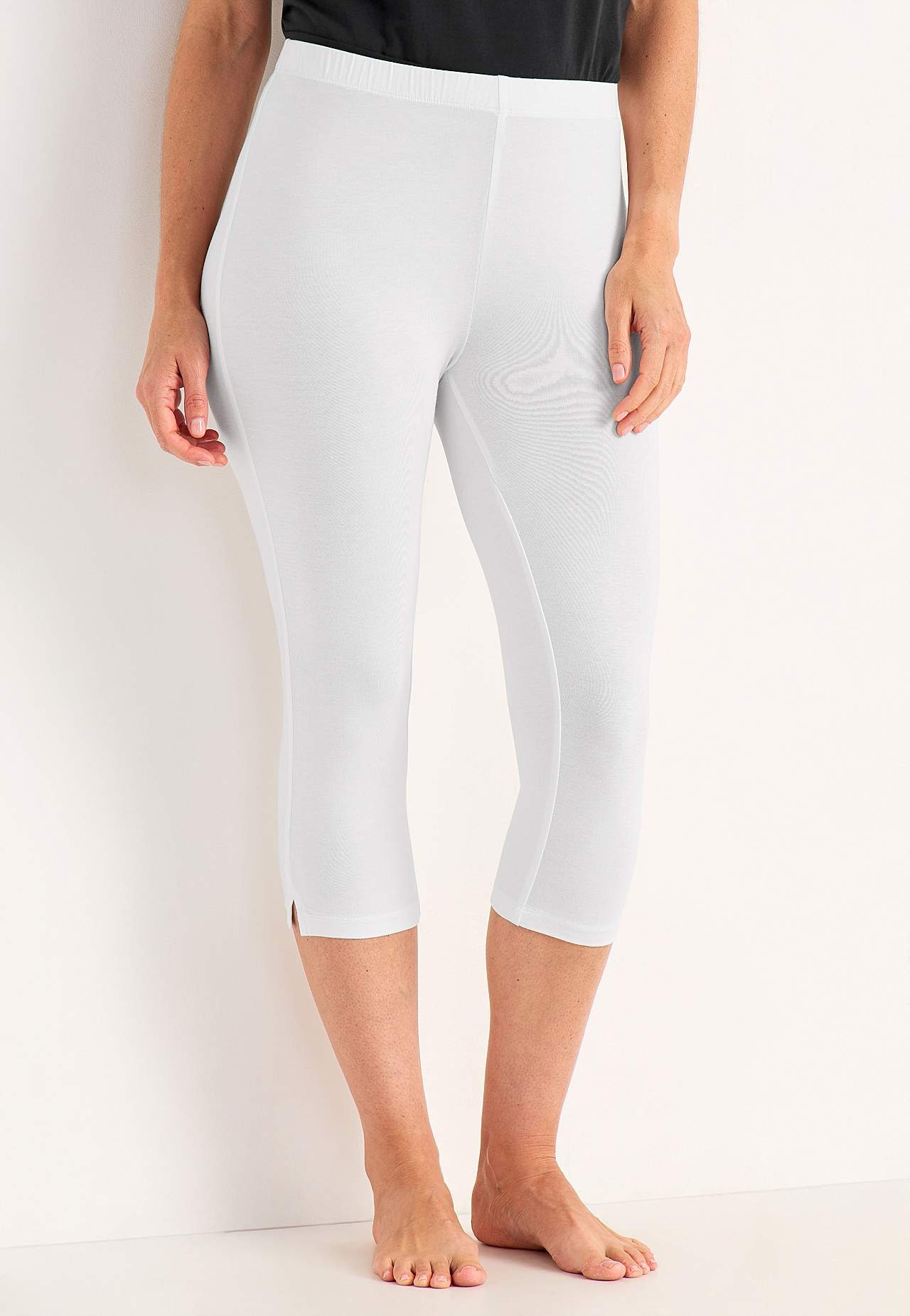 Capri legging met splits aan de zijkant