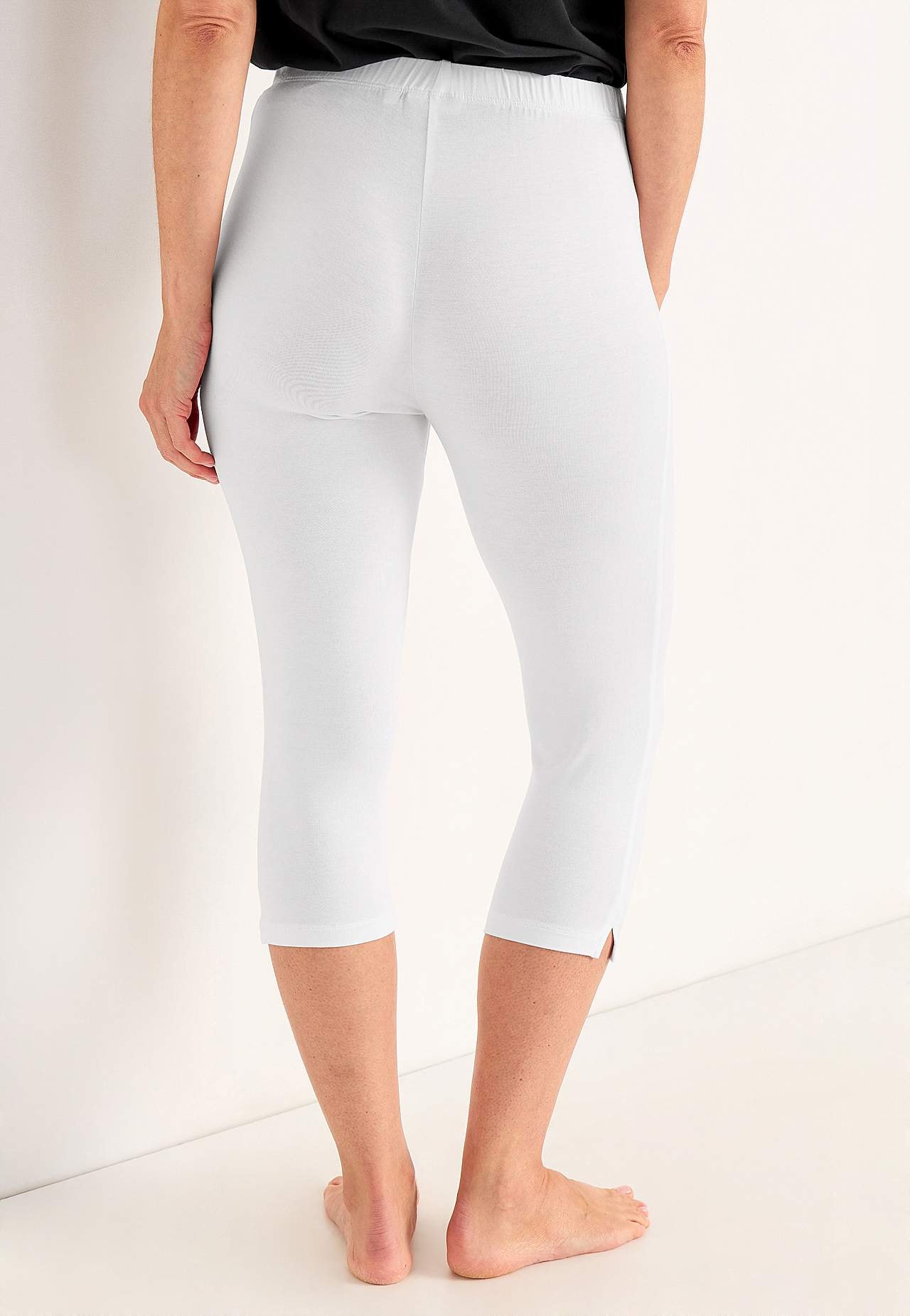 Capri legging met splits aan de zijkant