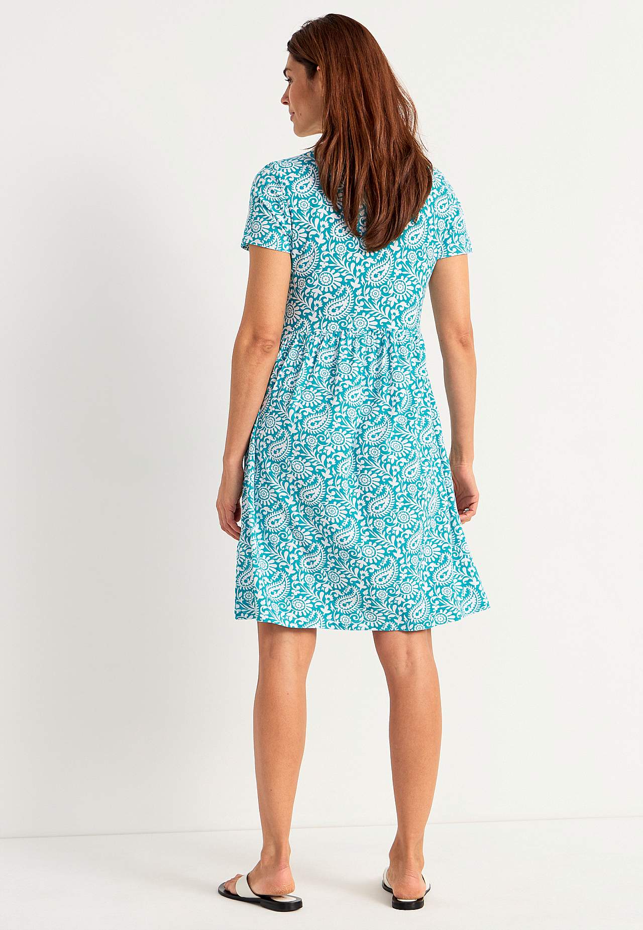 Jerseyjurk met korte mouwen met zakken