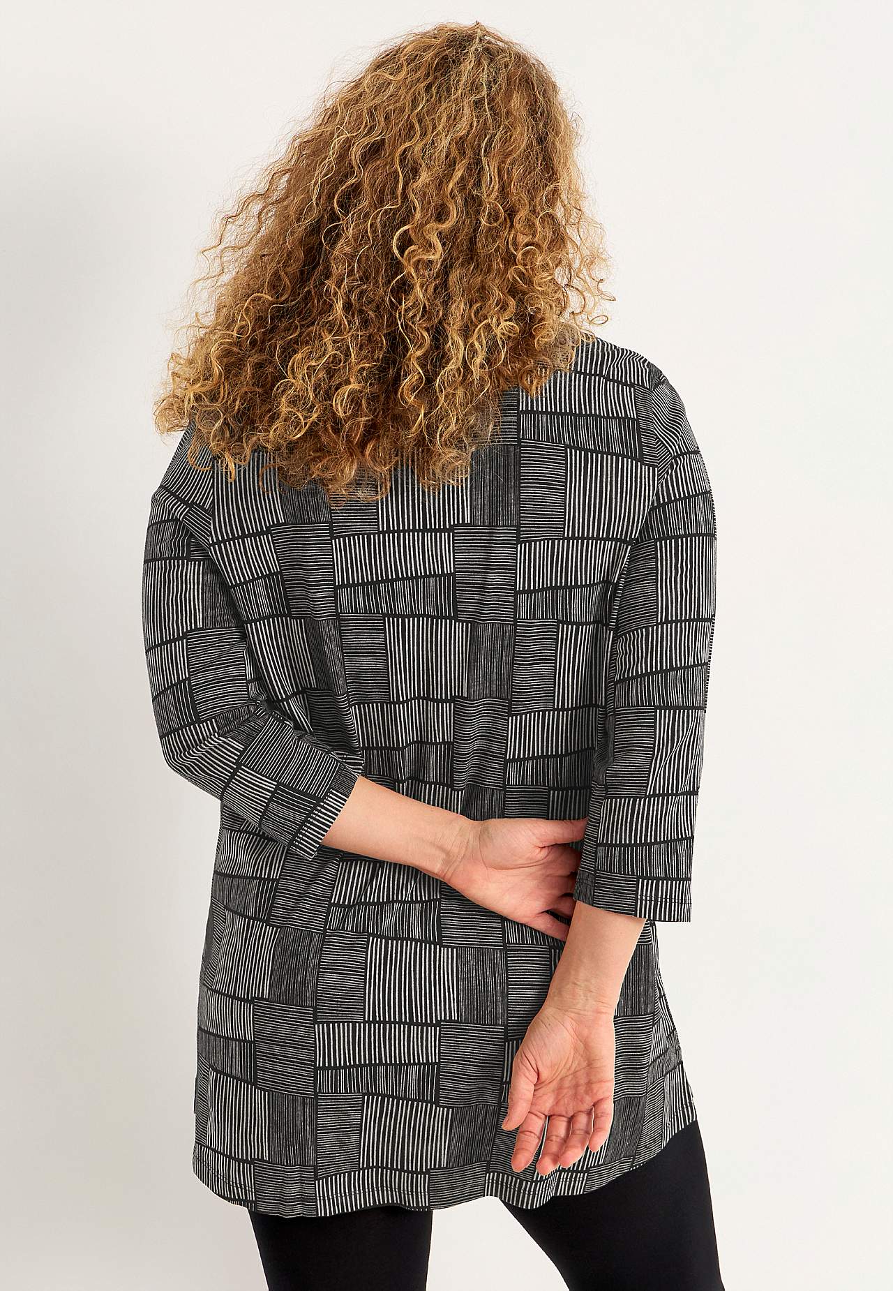 Jersey tuniek met v-halslijn