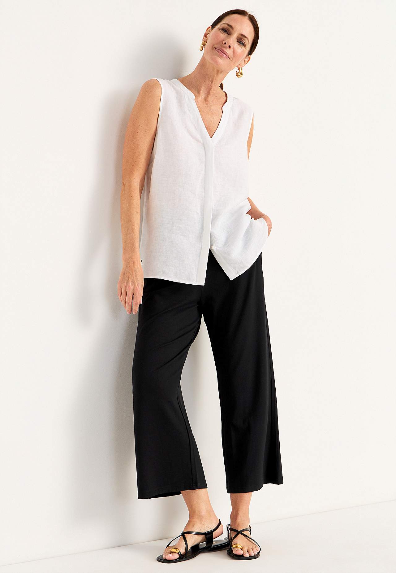 Jersey broek van zachte katoen en modal mix