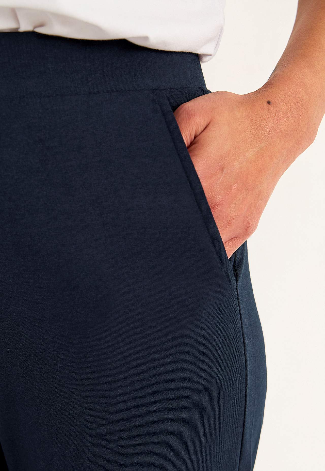 Jersey broek van zachte katoen en modal mix
