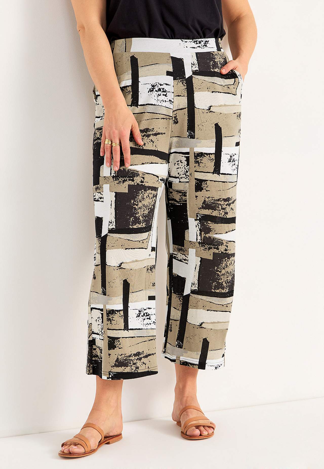 Jersey broek van zachte katoen en modal mix