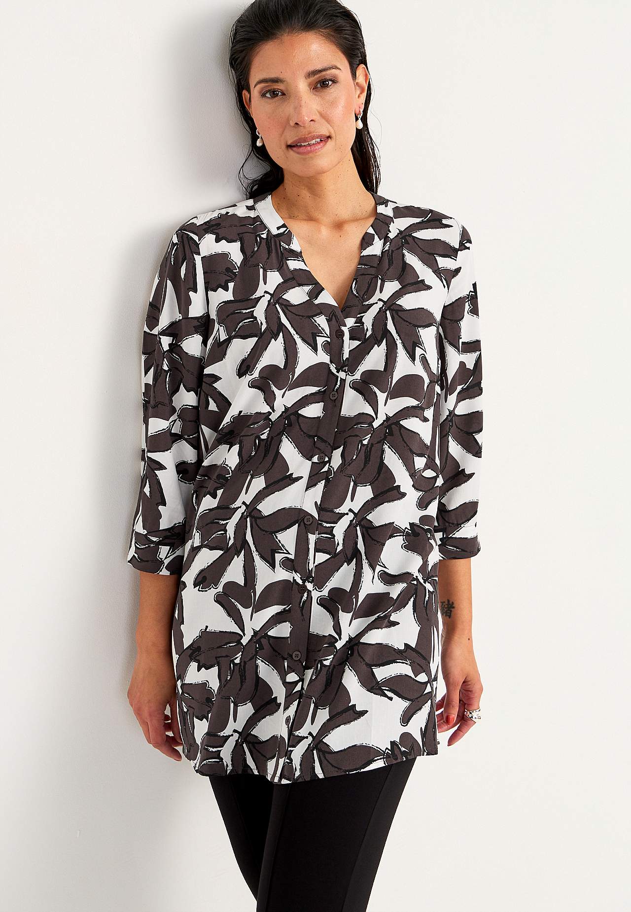Tuniek met 3/4 mouw