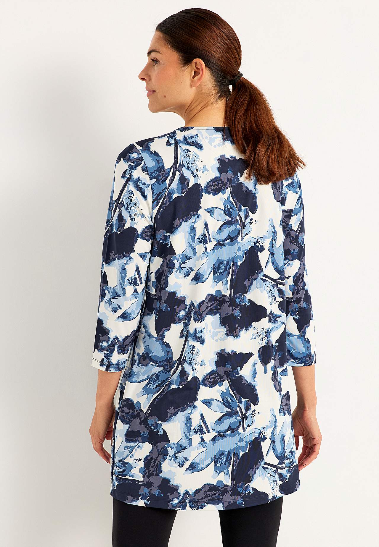 Jersey tuniek met knoppen