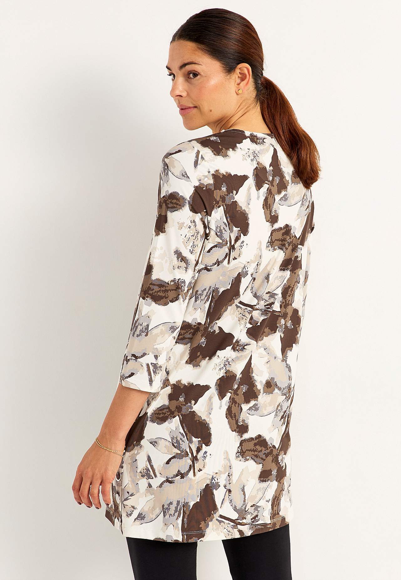 Jersey tuniek met knoppen