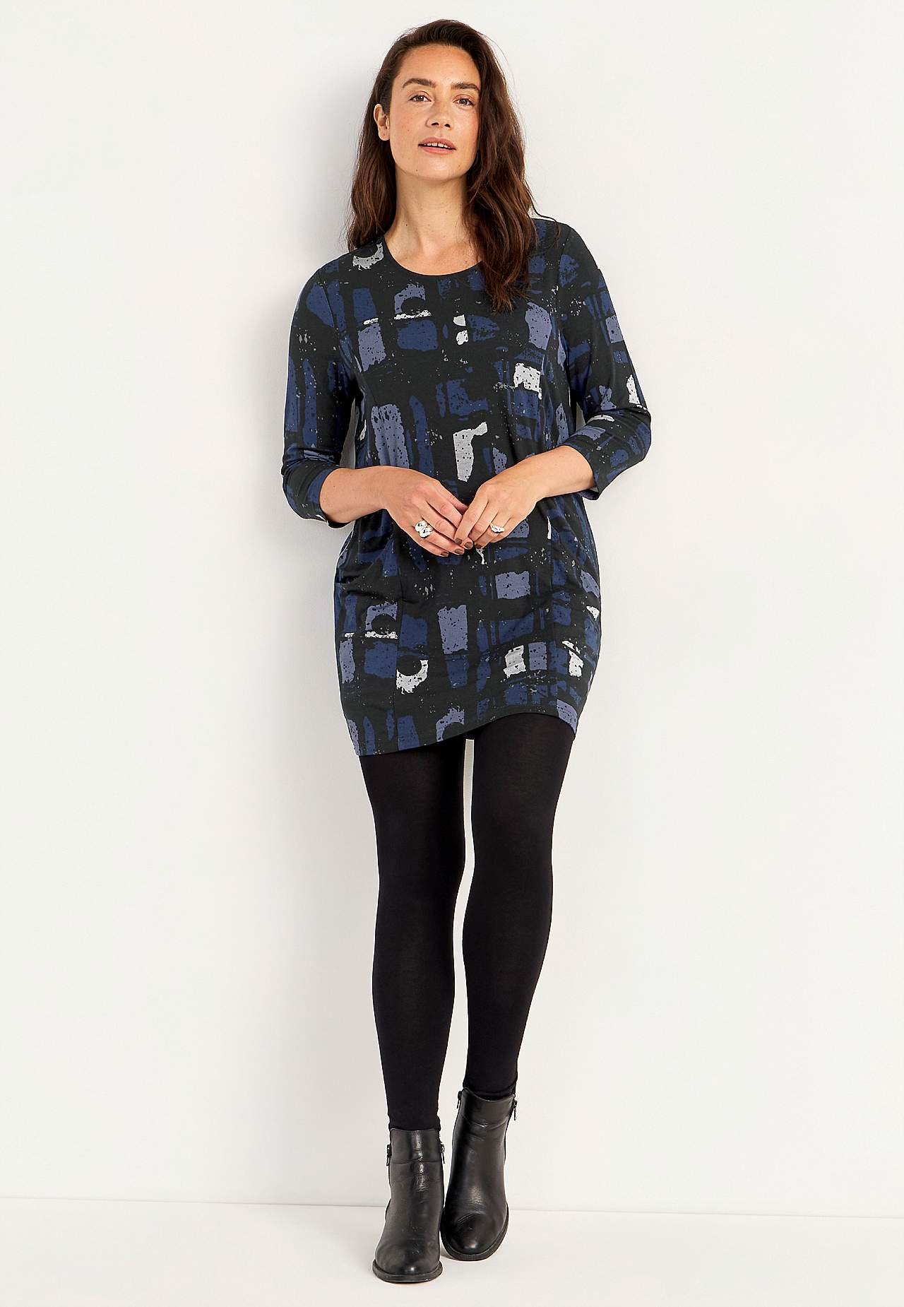 Jersey tuniek met zakken