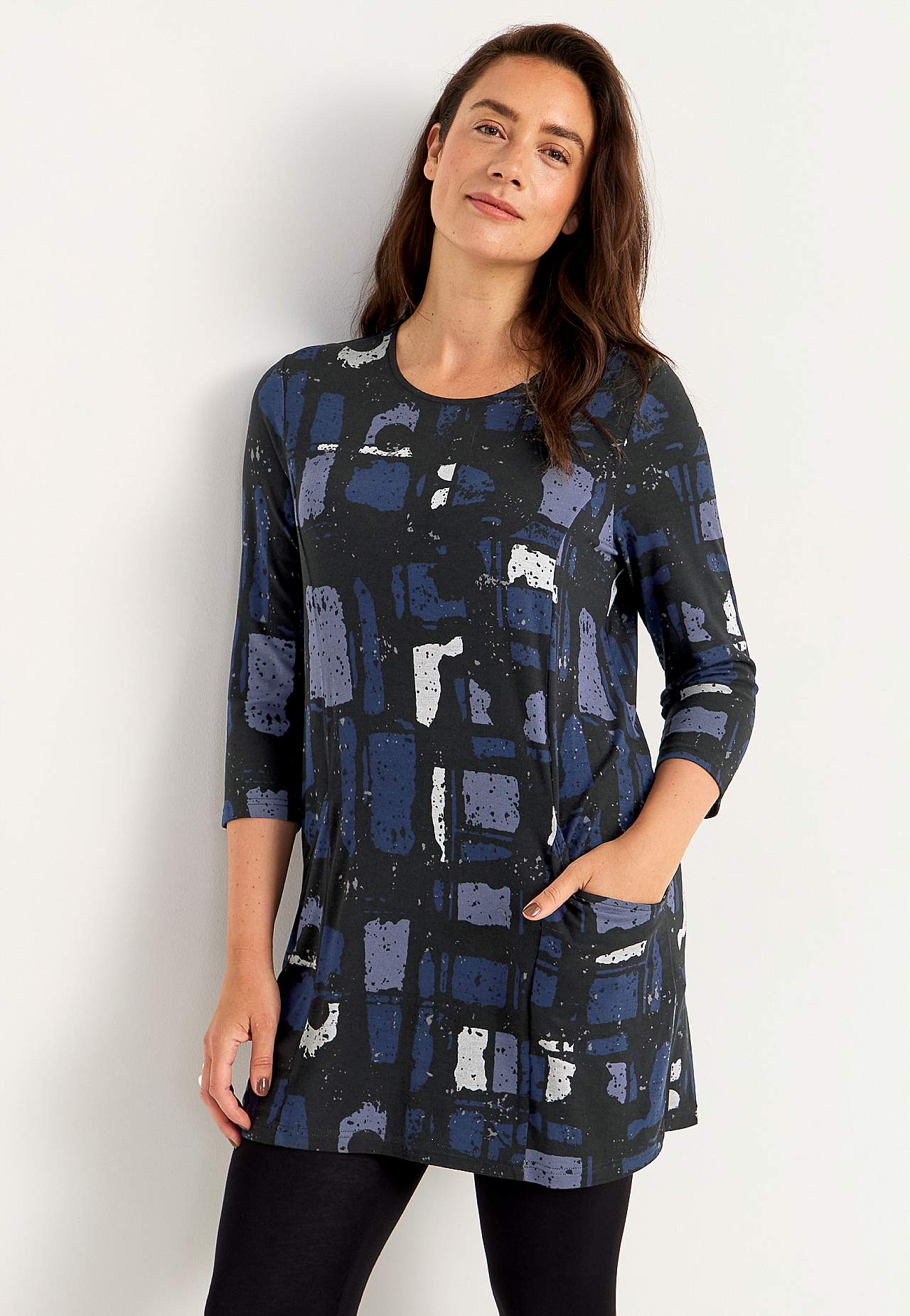 Jersey tuniek met zakken