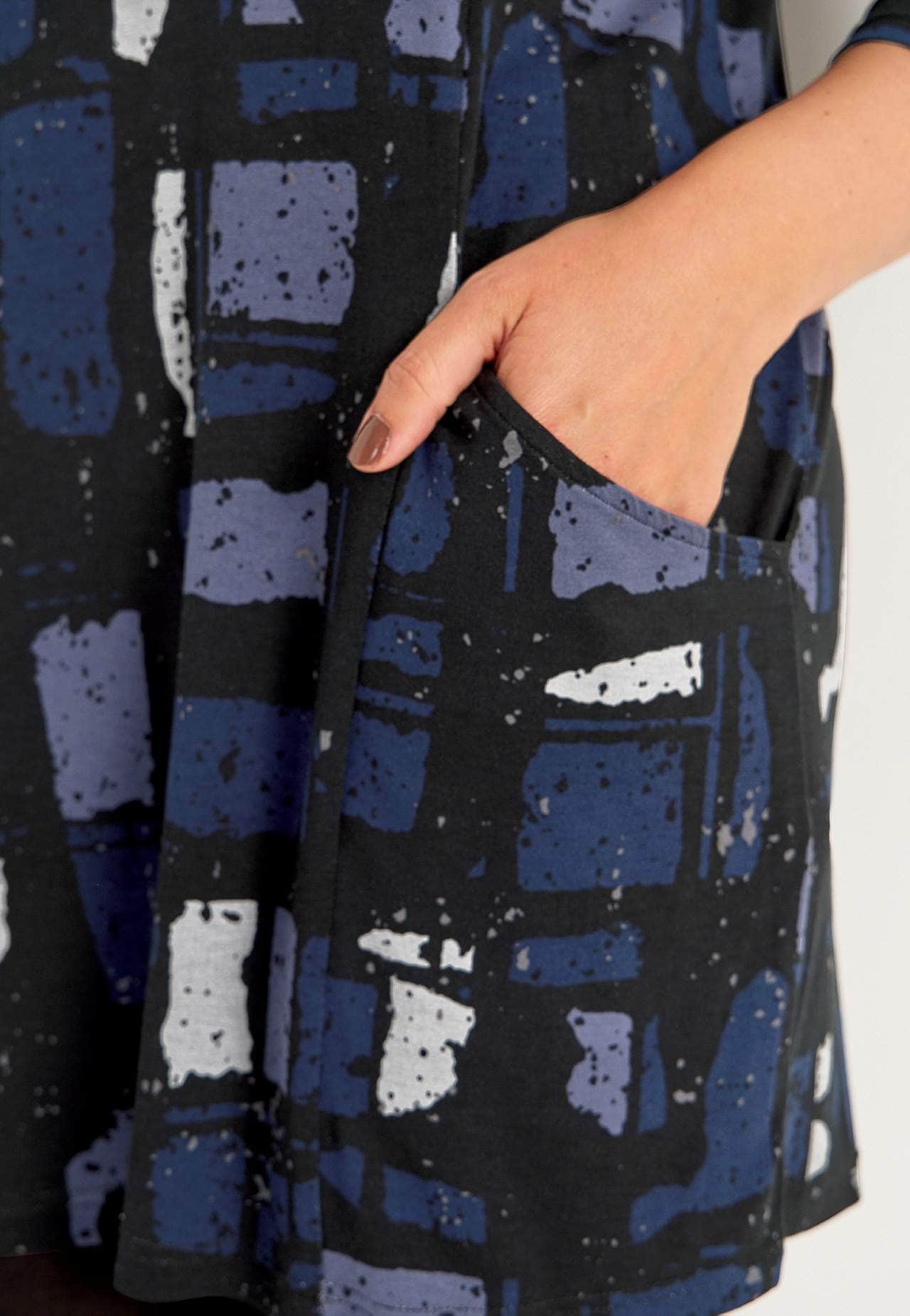 Jersey tuniek met zakken