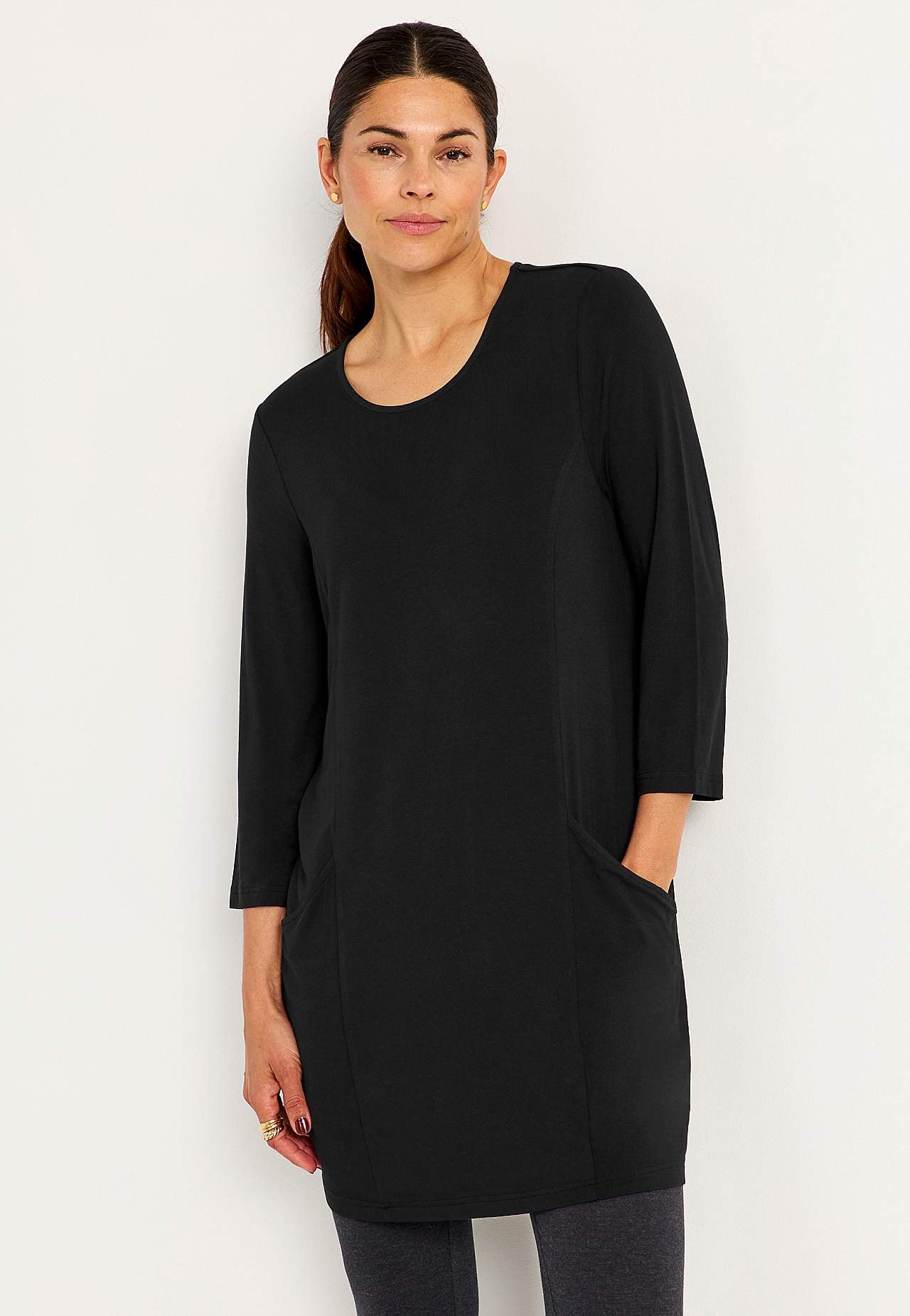 Jersey tuniek met zakken