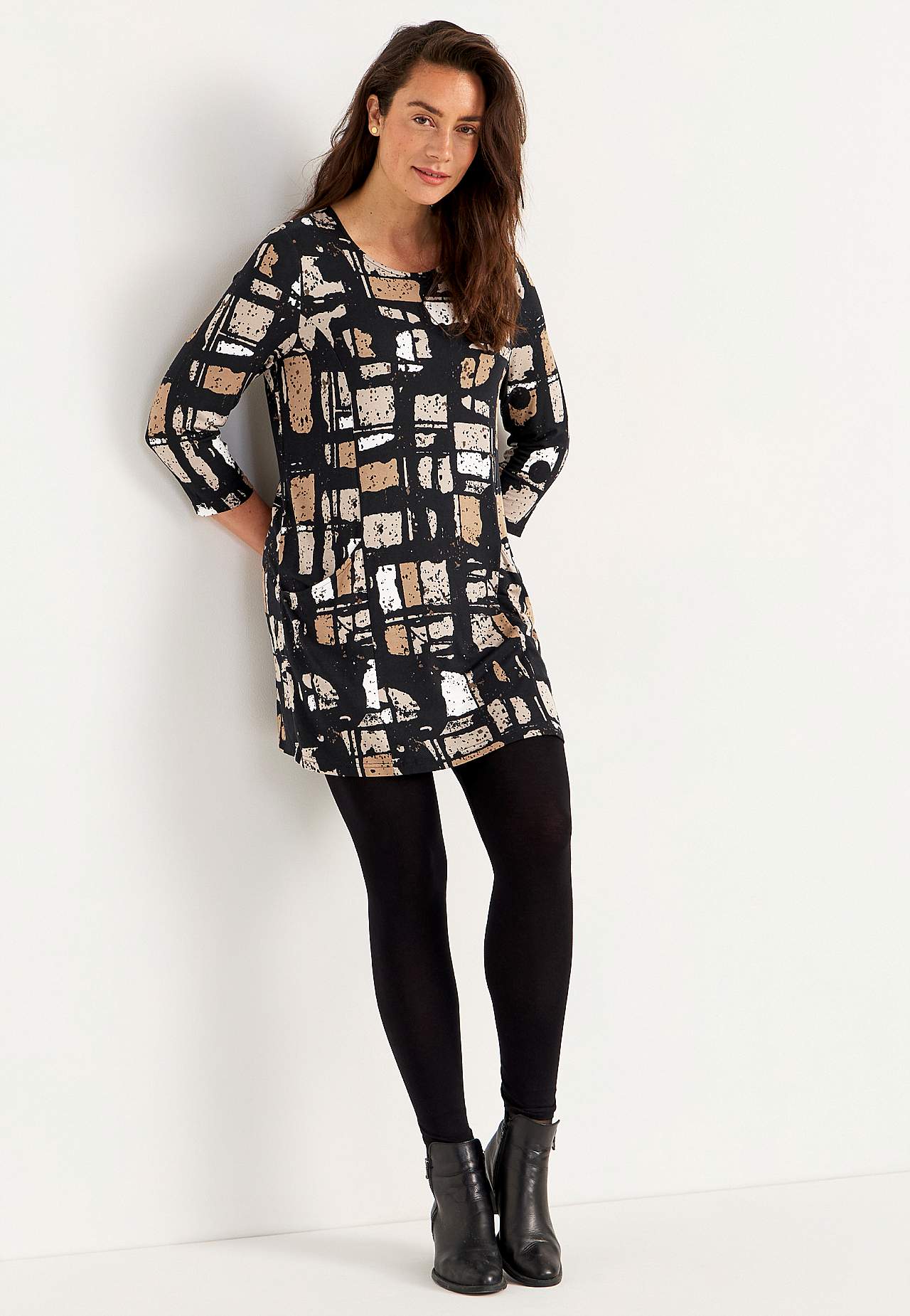 Jersey tuniek met zakken