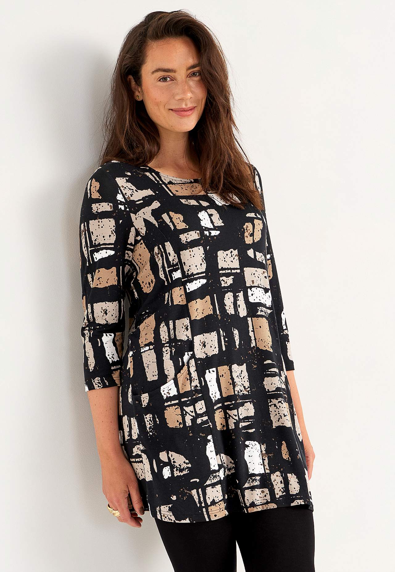 Jersey tuniek met zakken