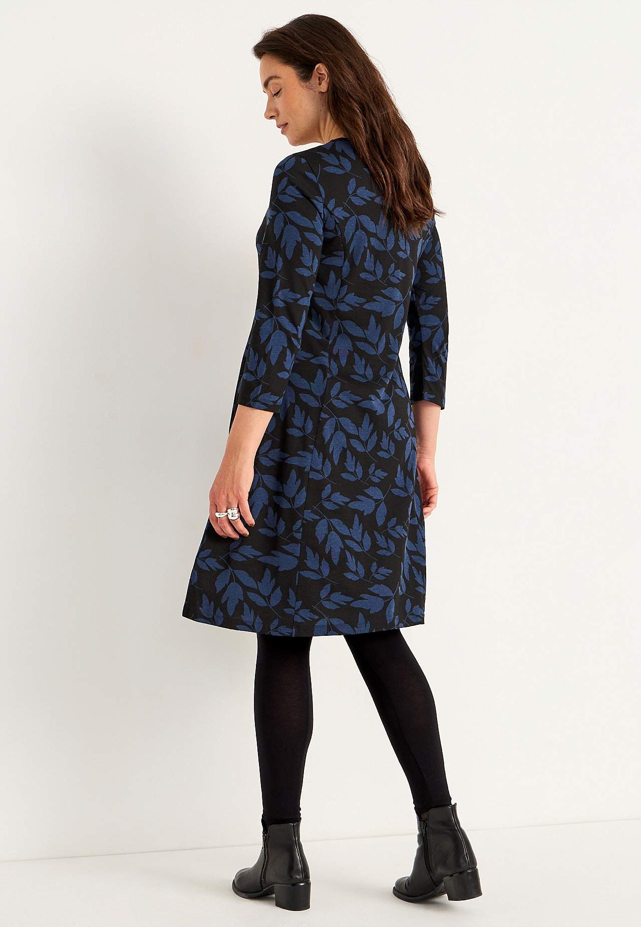 Met patroon jerseyjurk met zakken