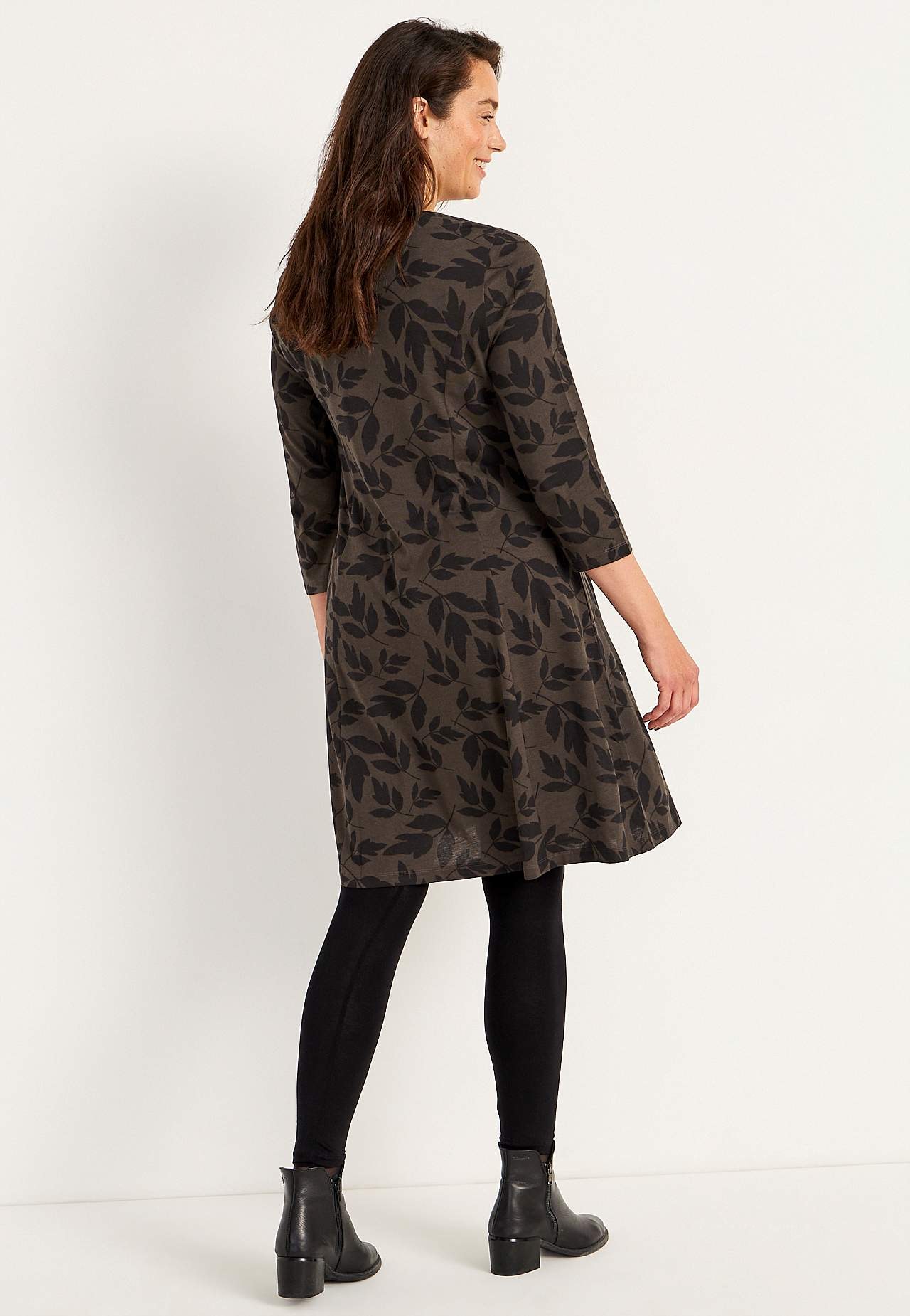 Met patroon jerseyjurk met zakken