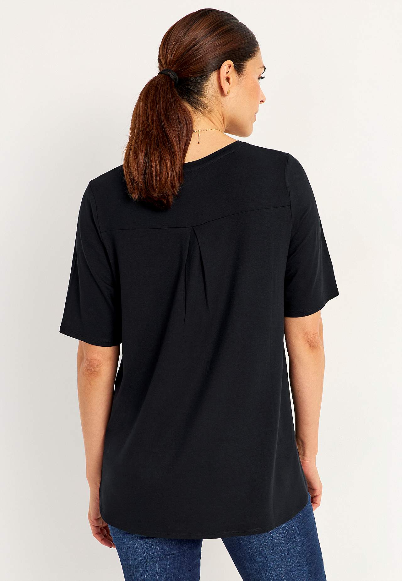 Jersey-topje met korte mouwen