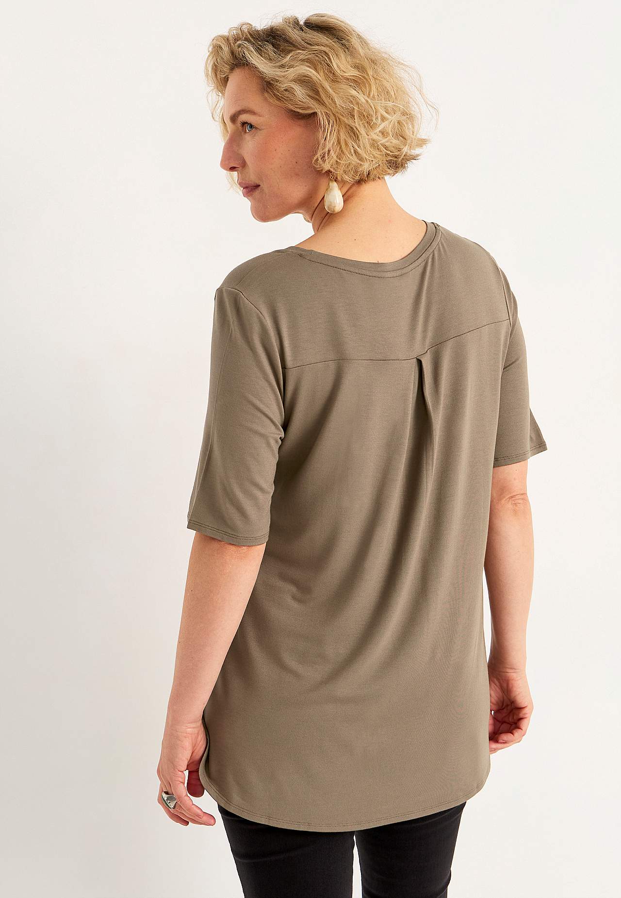 Jersey-topje met korte mouwen