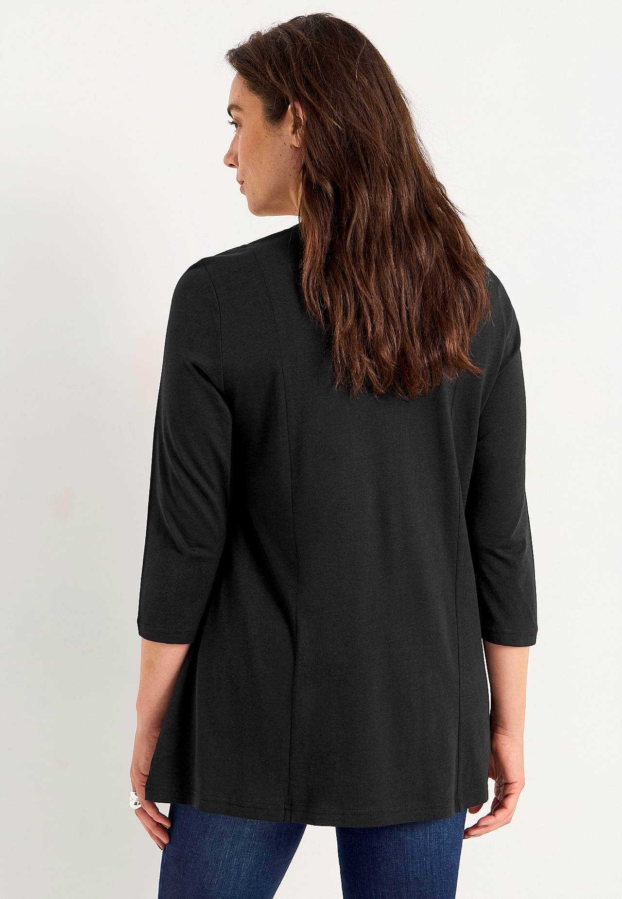Jersey tuniek met kreuk detail