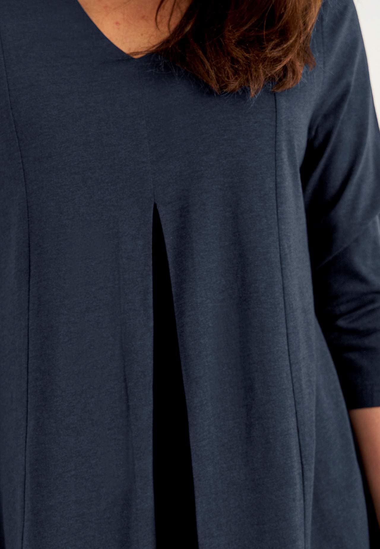 Jersey tuniek met kreuk detail