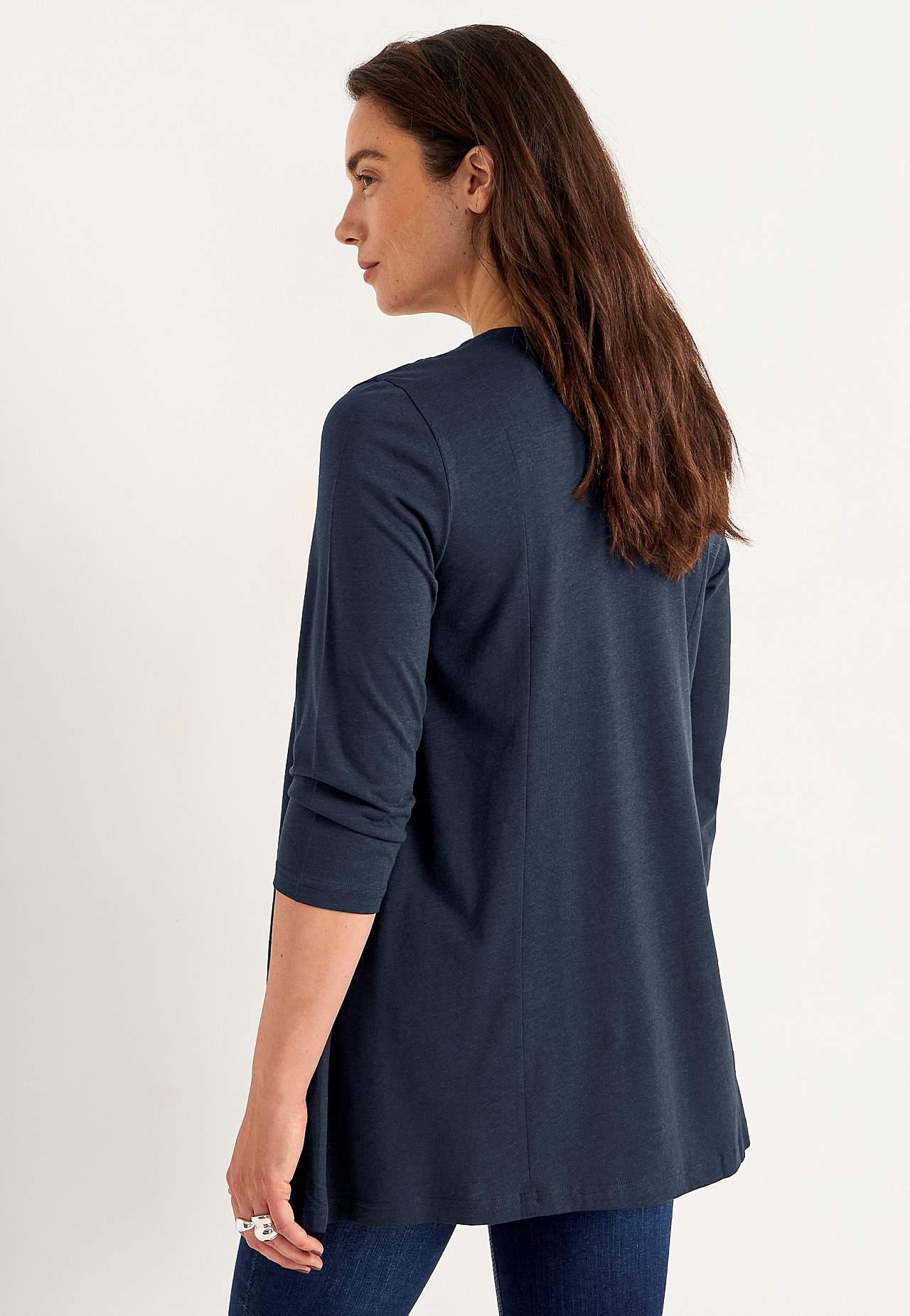 Jersey tuniek met kreuk detail